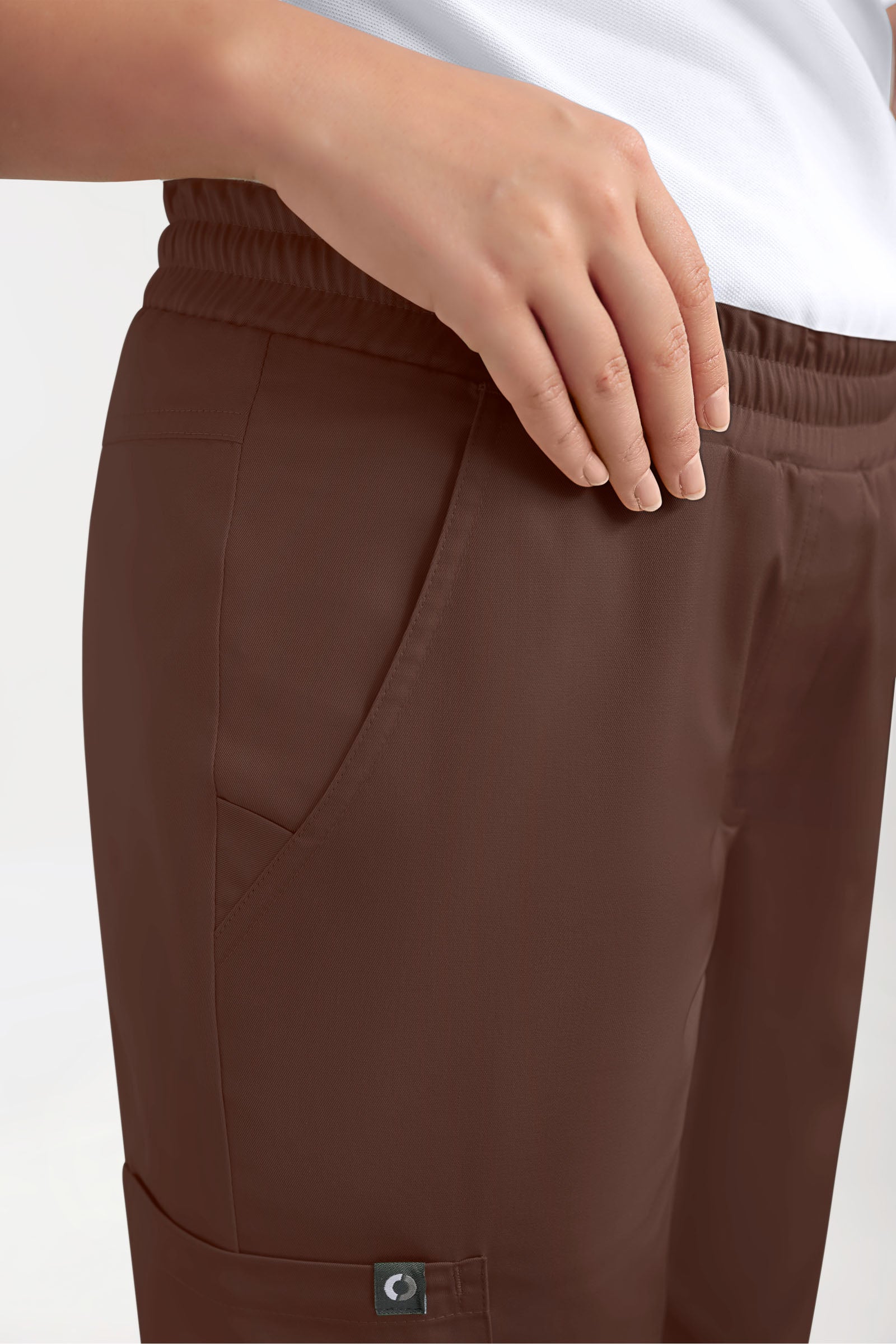 GREEN Stretch Hose Damen - Jogpants Style coffee