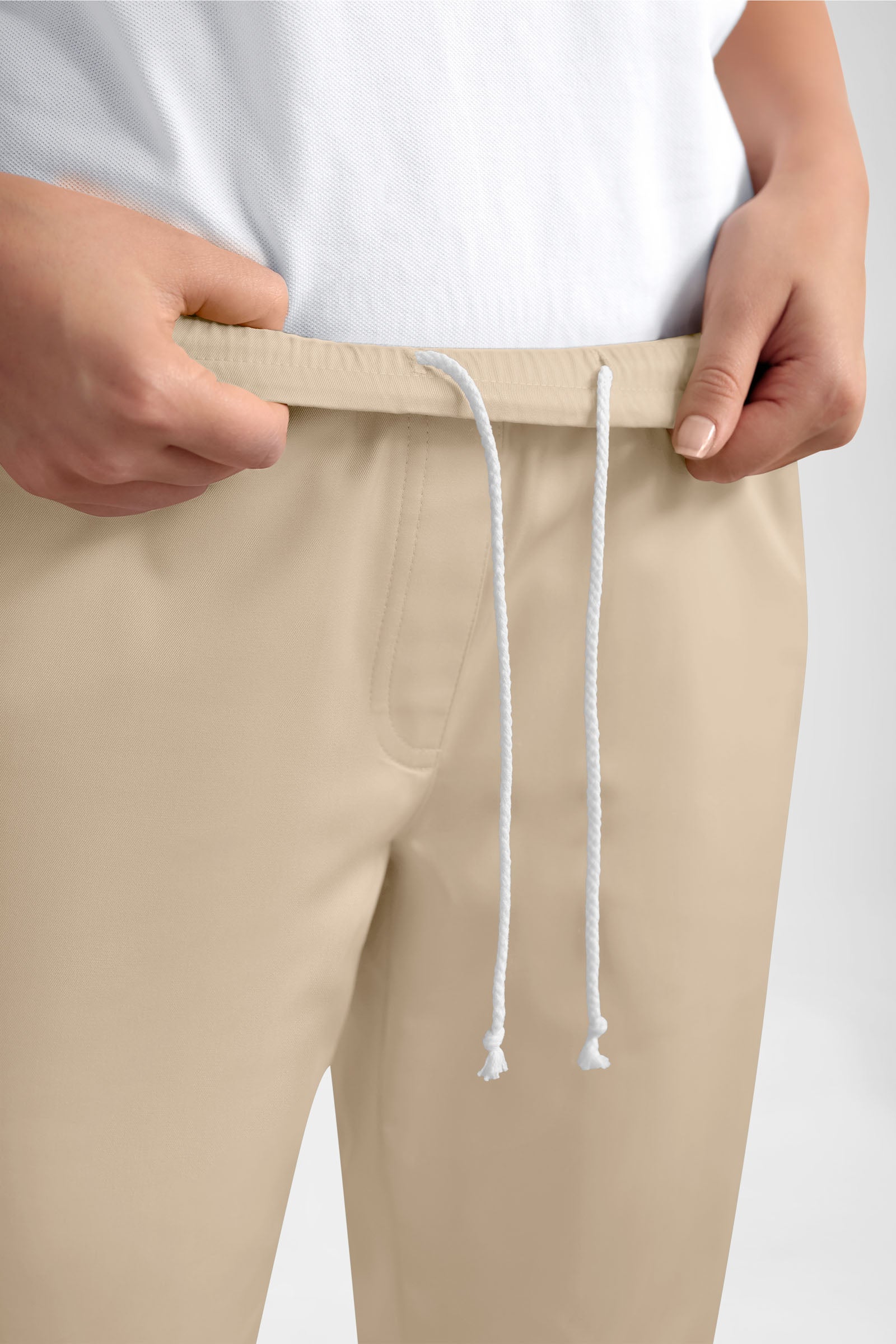 GREEN Stretch Hose Damen - Jogpants Style sand