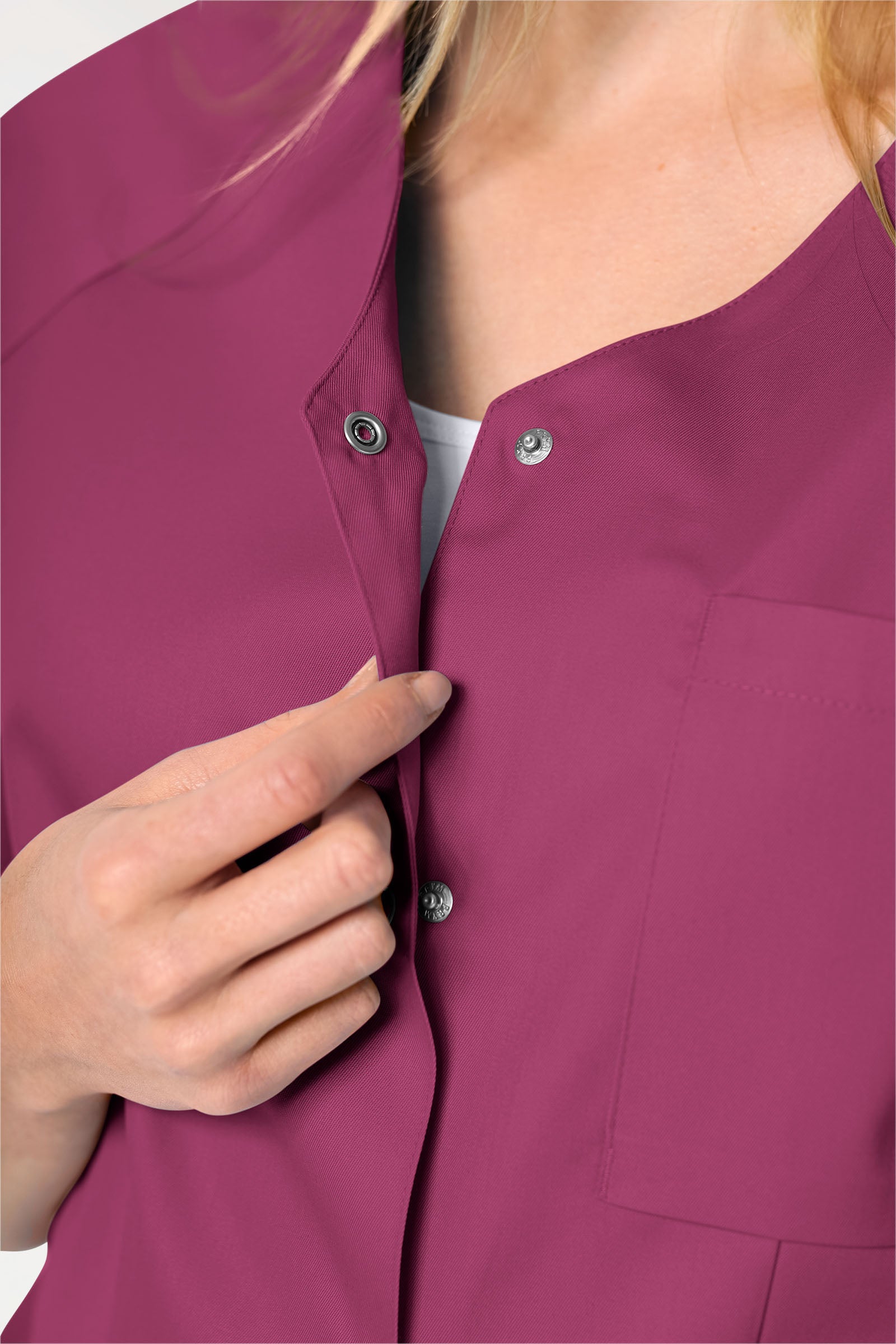 CORE Kasack Damen - durchgeknöpft berry