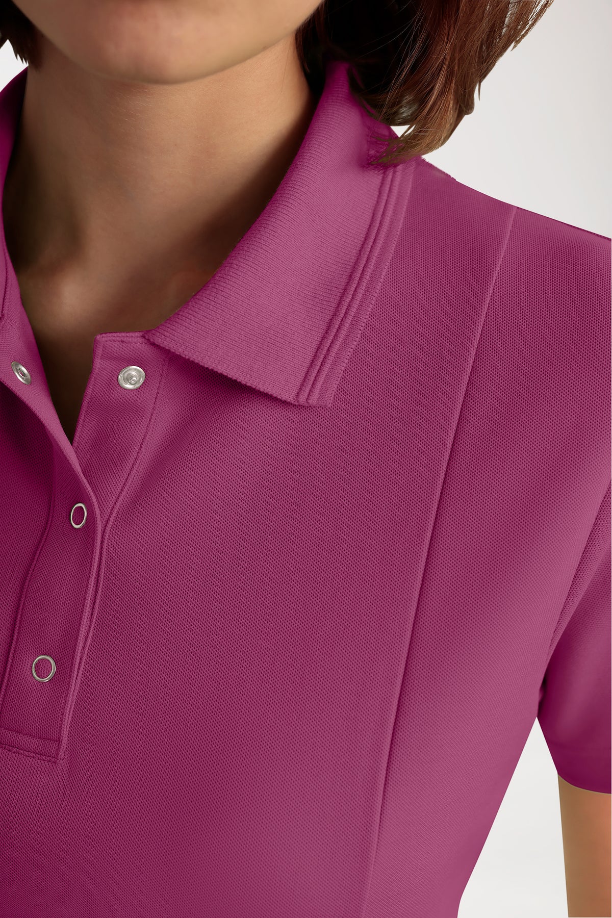 COMFY FLEX Stretch Schlupfkasack Damen - Polokragen berry