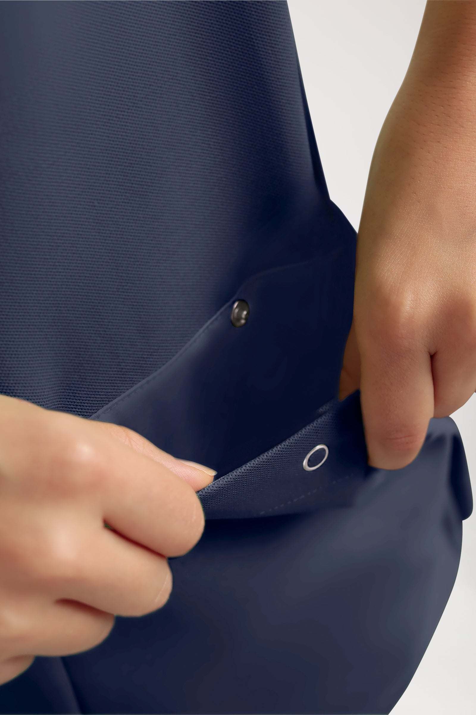 COMFY FLEX Stretch Schlupfkasack Damen - Polokragen navy