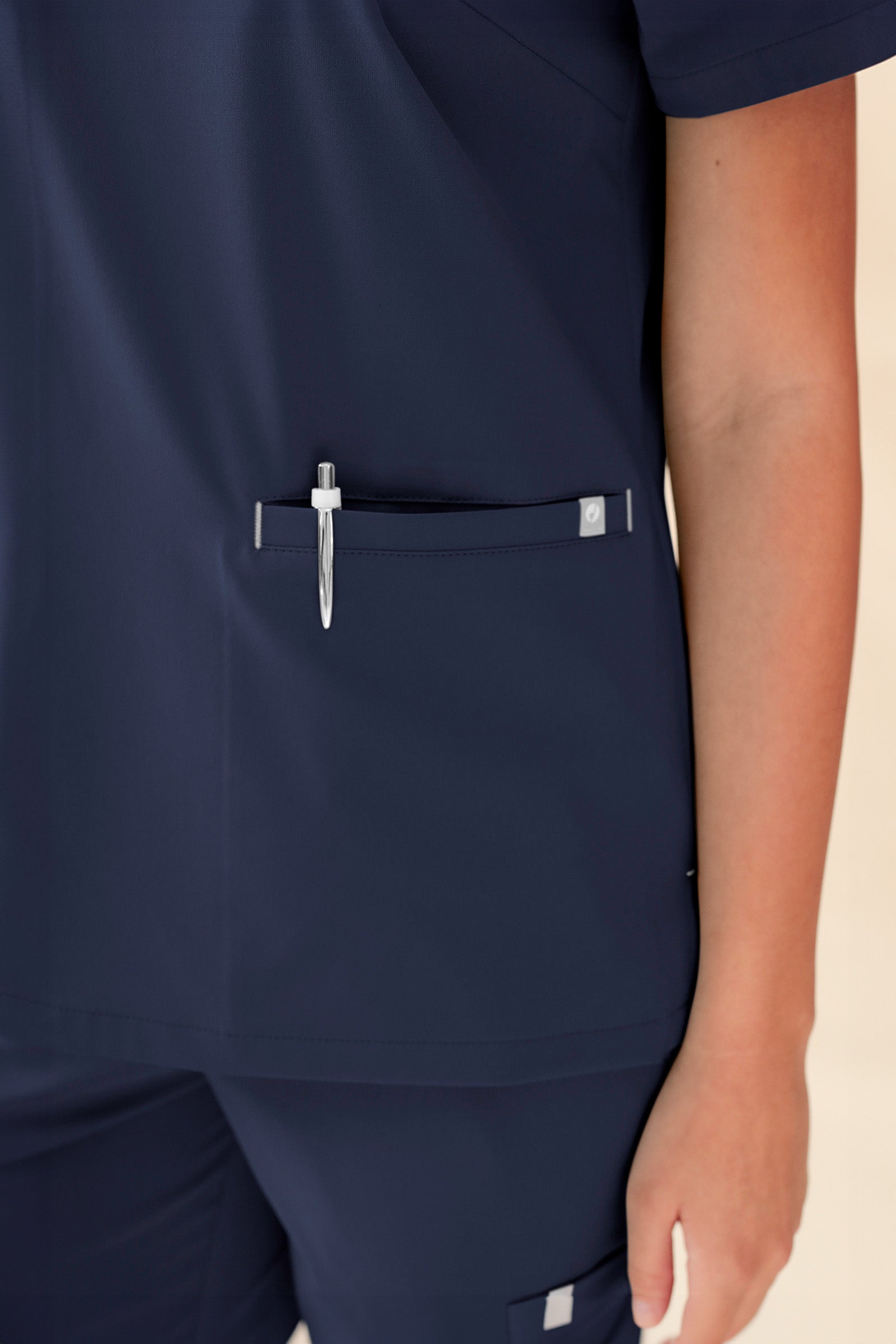 KAERE Schlupfkasack Damen - 3er-Pack - V-Ausschnitt navy