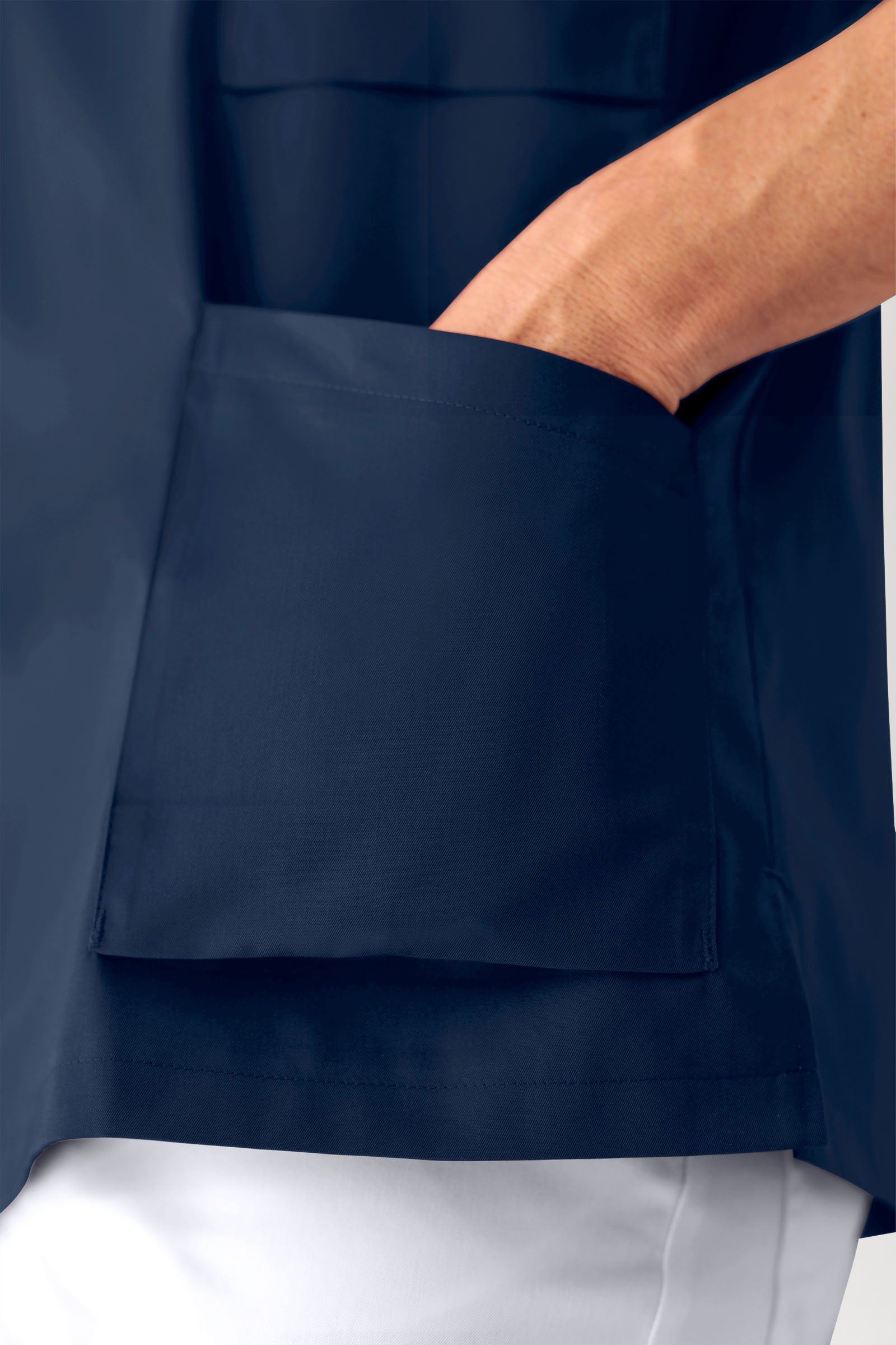DER Kasack-Kasack Damen - V-Ausschnitt navy