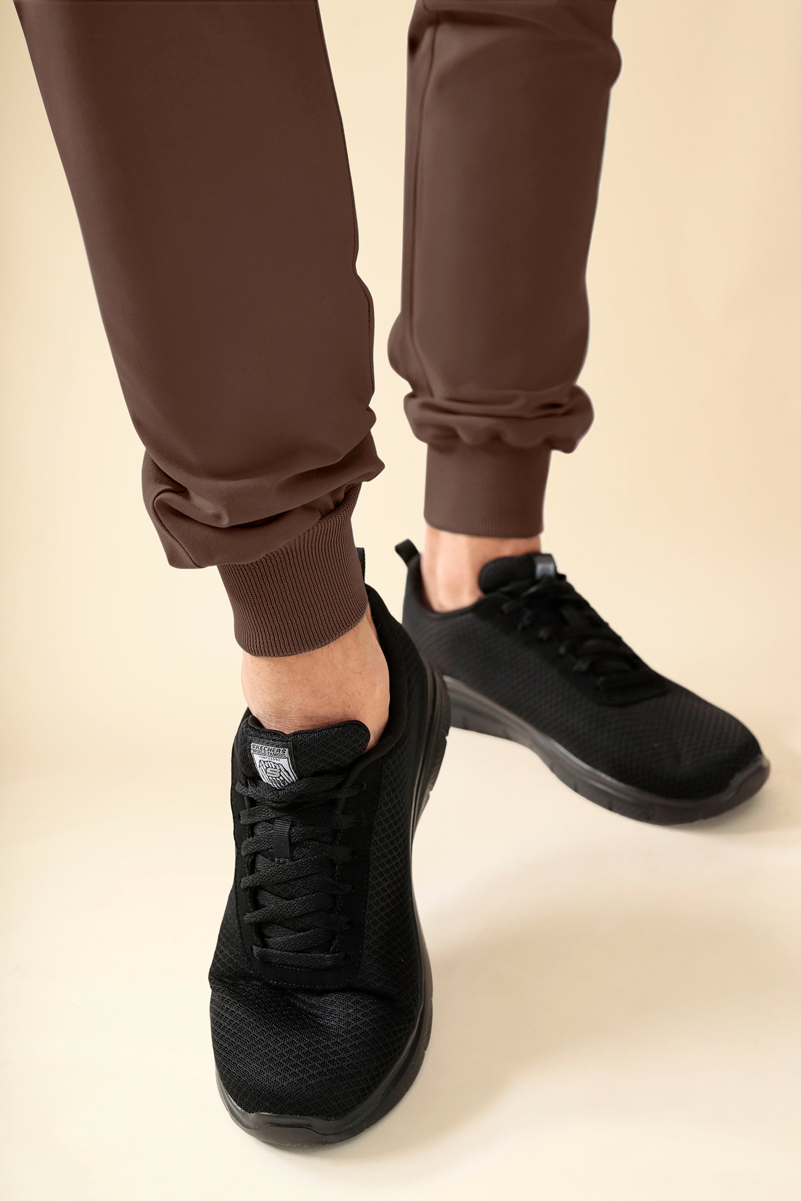 KAERE Hose Herren - Saumbündchen Kurzgr. ohne Beintaschen coffee