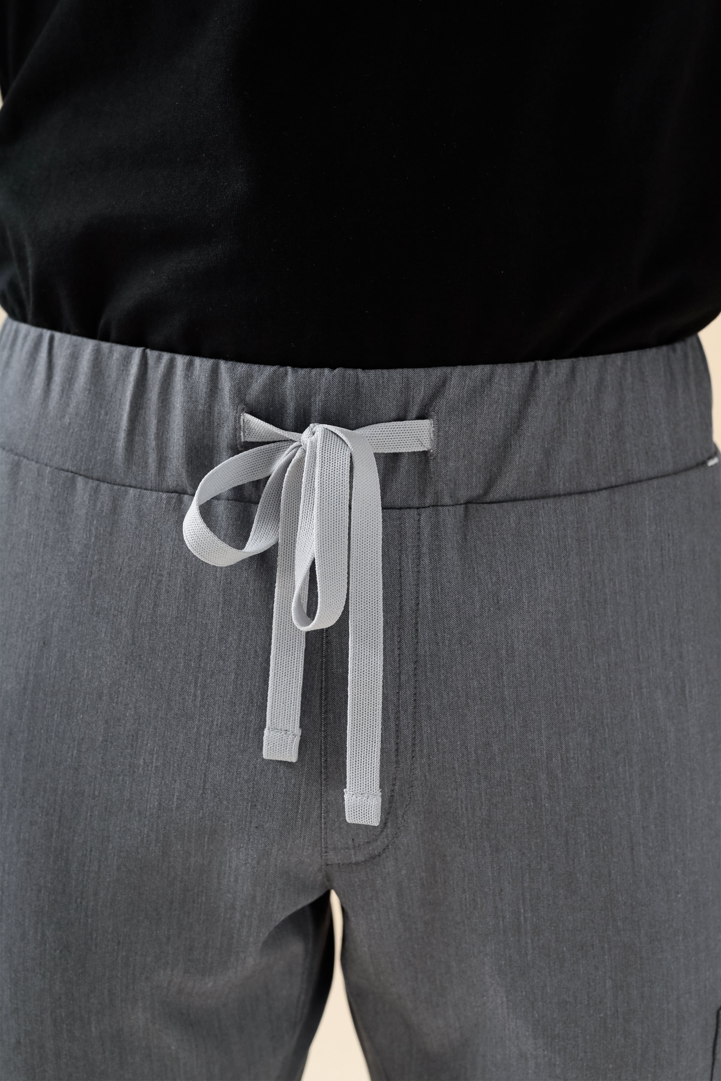 KAERE Hose Herren - gerader Saum Kurzgr. mit Beintaschen grau melange
