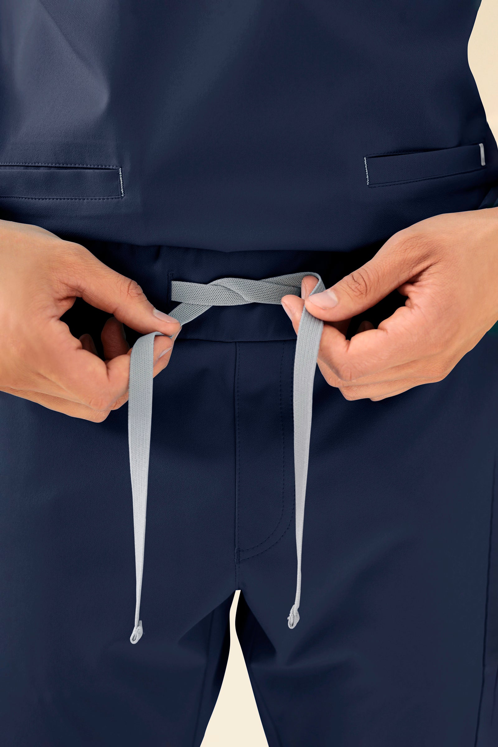KAERE Hose Herren - Saumbündchen Kurzgr. mit Beintaschen navy