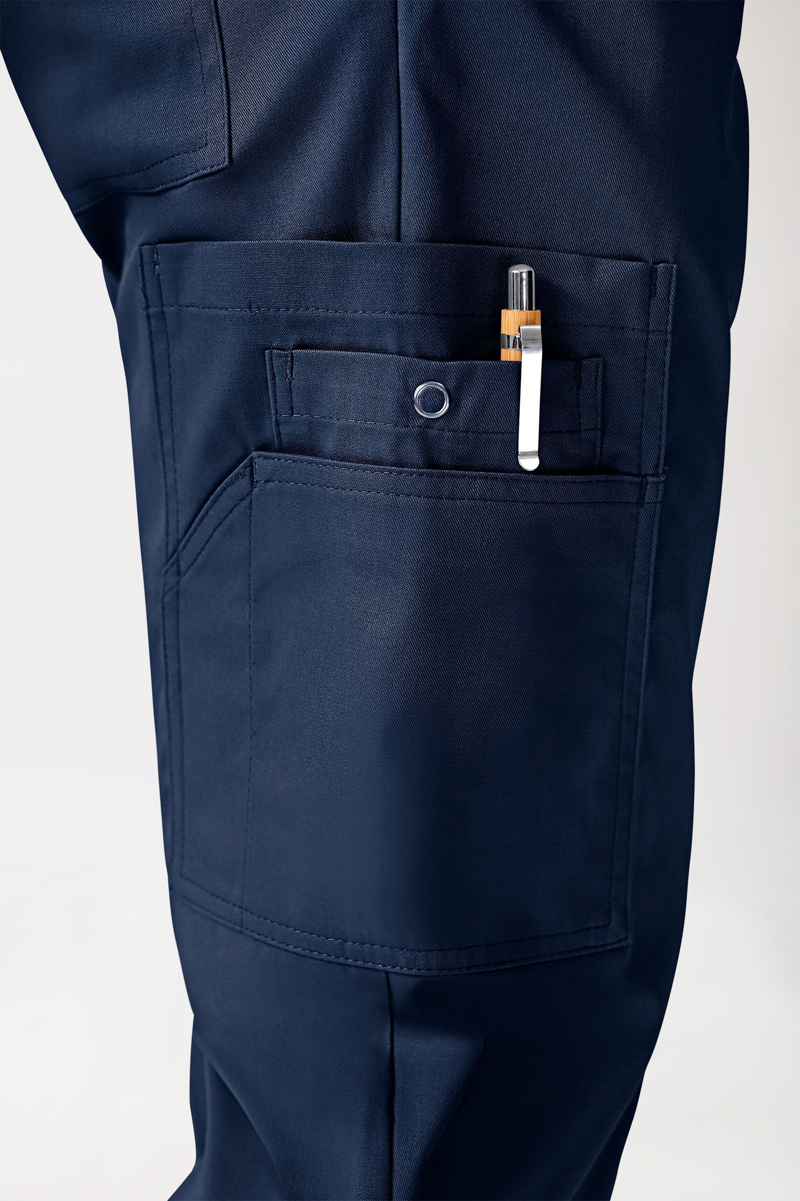 CLINIC STRETCH Hose Unisex - mit Beintasche Kurzgr. navy