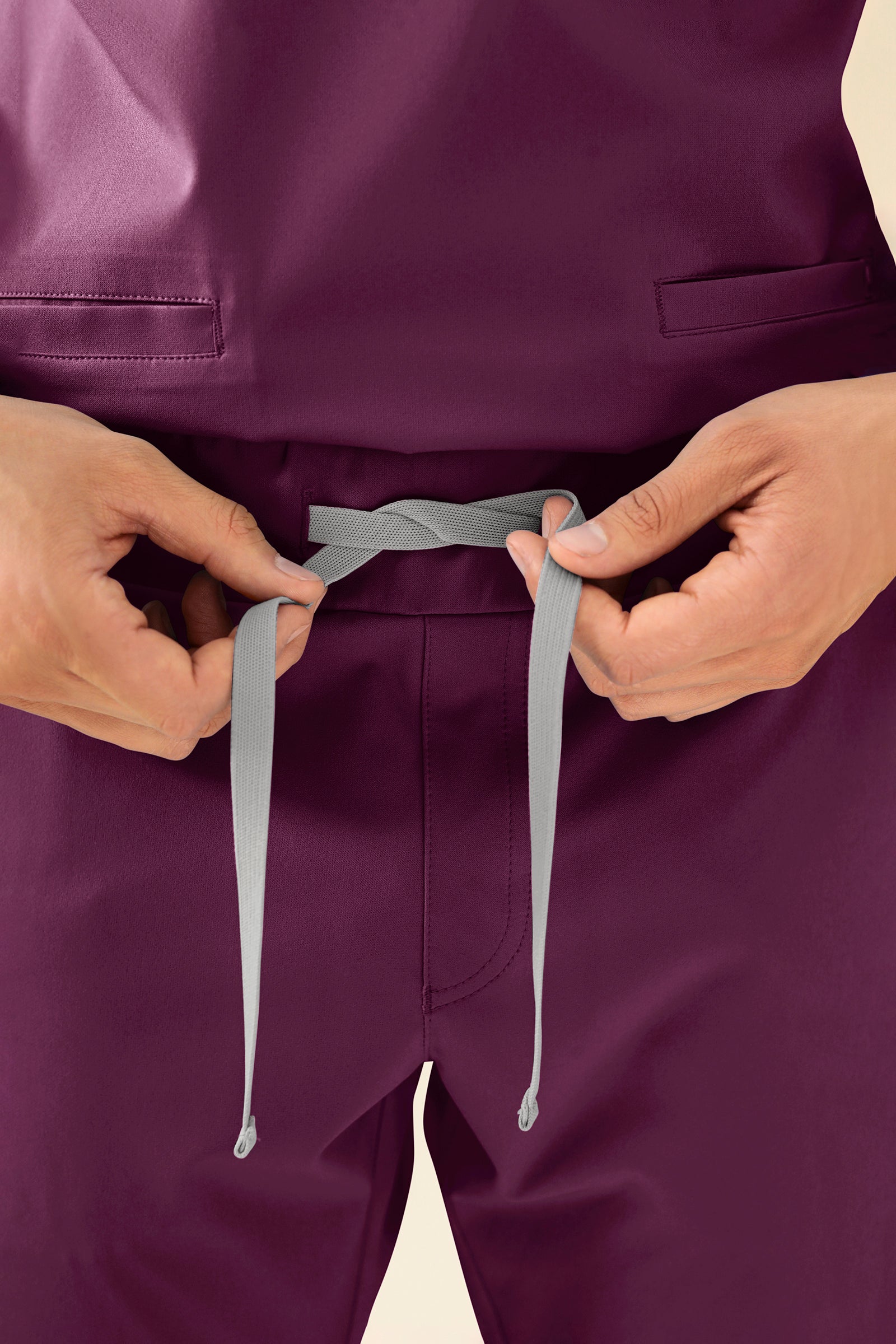 KAERE Hose Herren - gerader Saum Kurzgr. mit Beintaschen pflaume