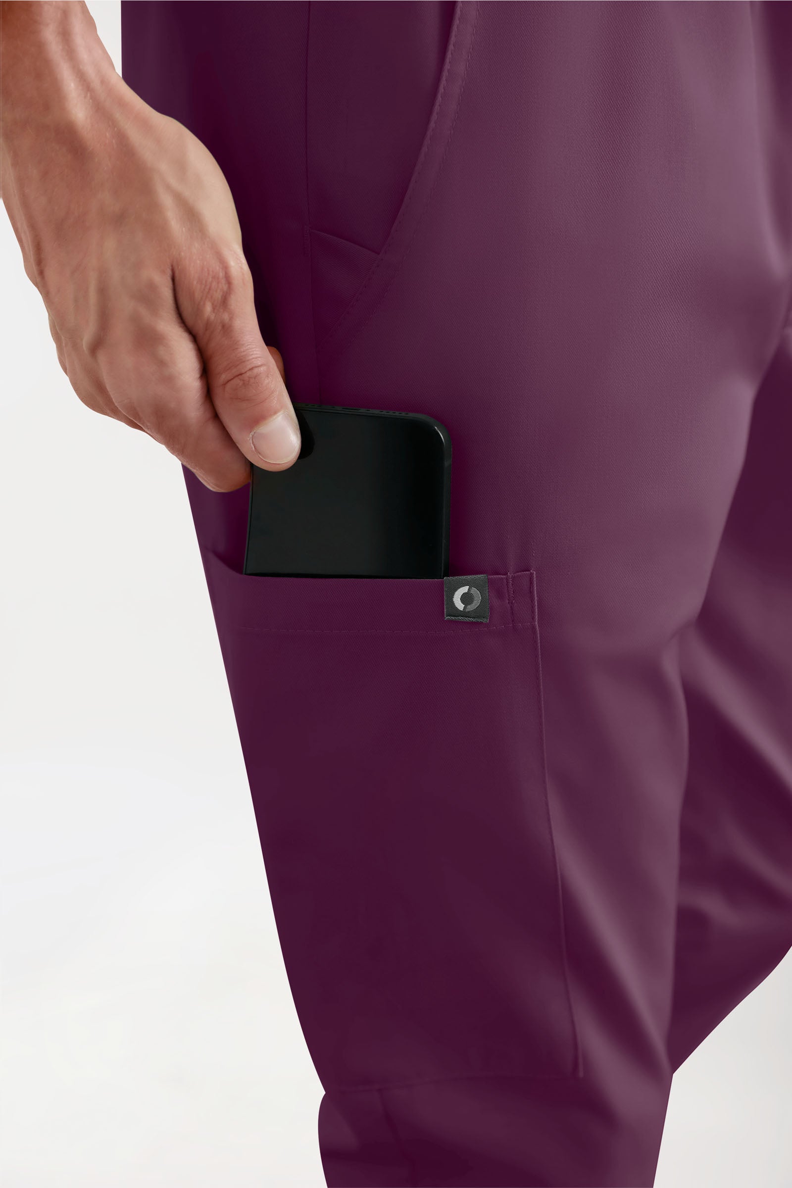 GREEN Stretch Hose Herren - Jogpants Style pflaume