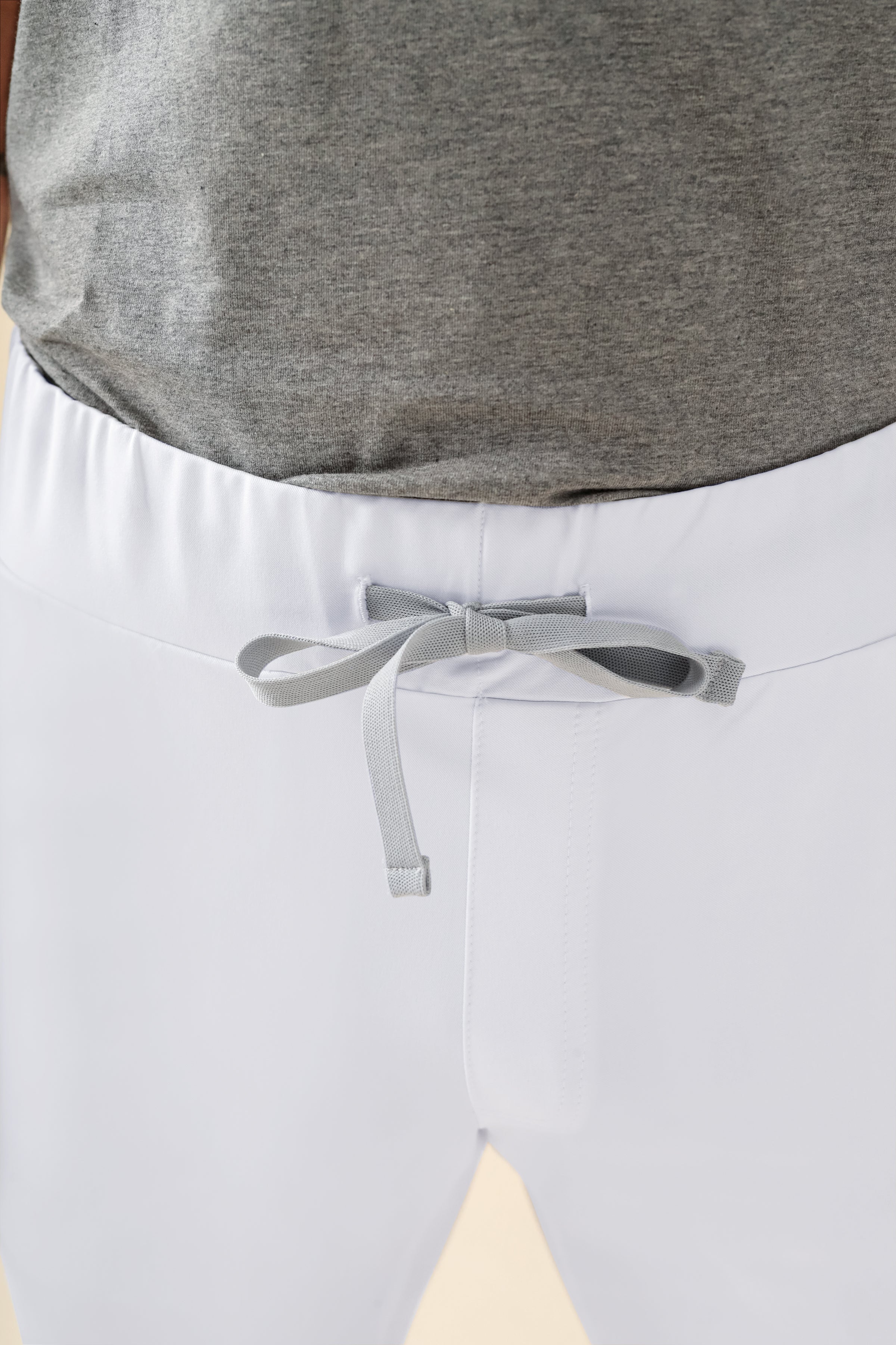 KAERE Hose Herren - Saumbündchen ohne Beintaschen weiß