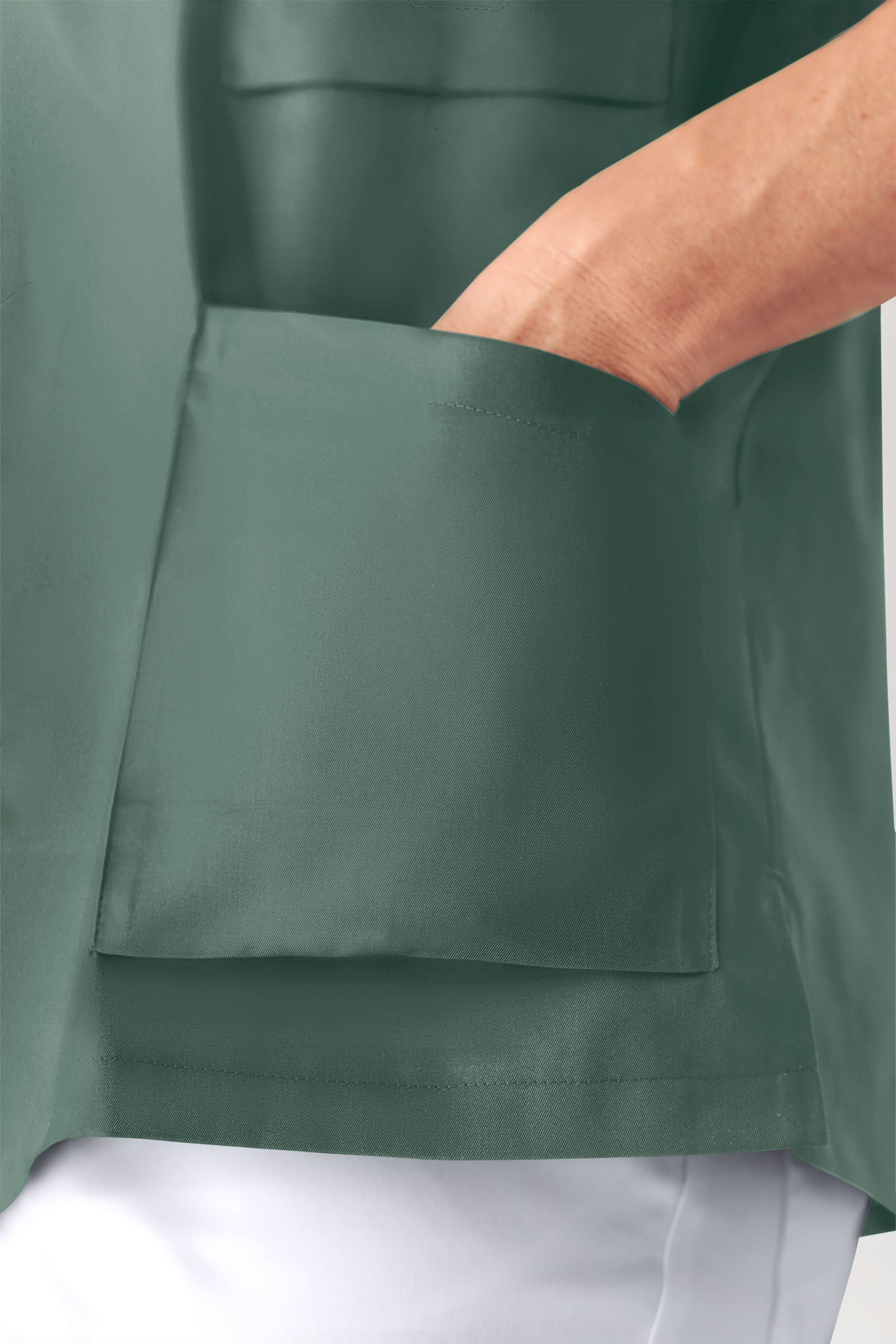 CORE Kasack Herren - durchgeknöpft dunkelgrün