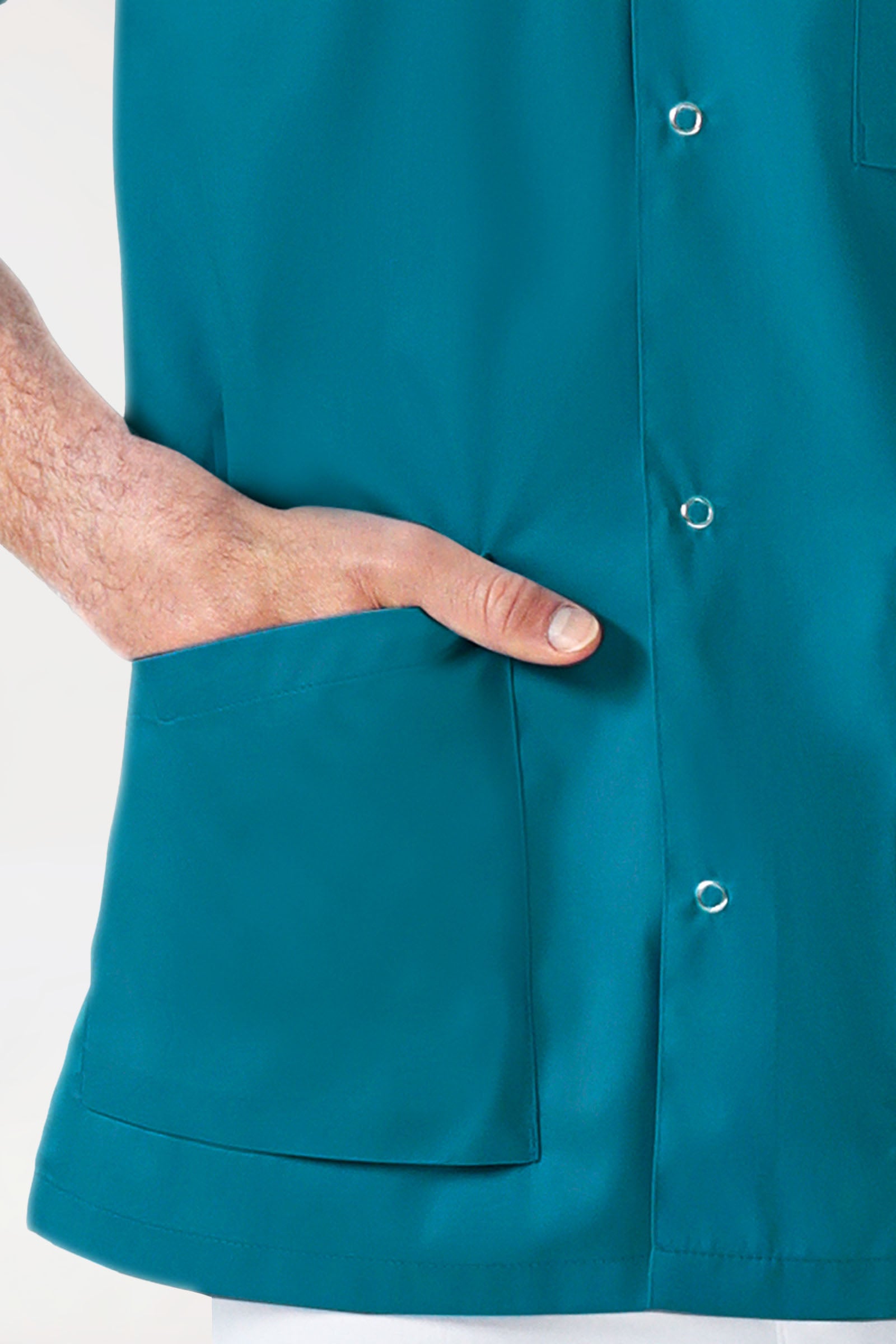 CORE Kasack Herren - durchgeknöpft petrol