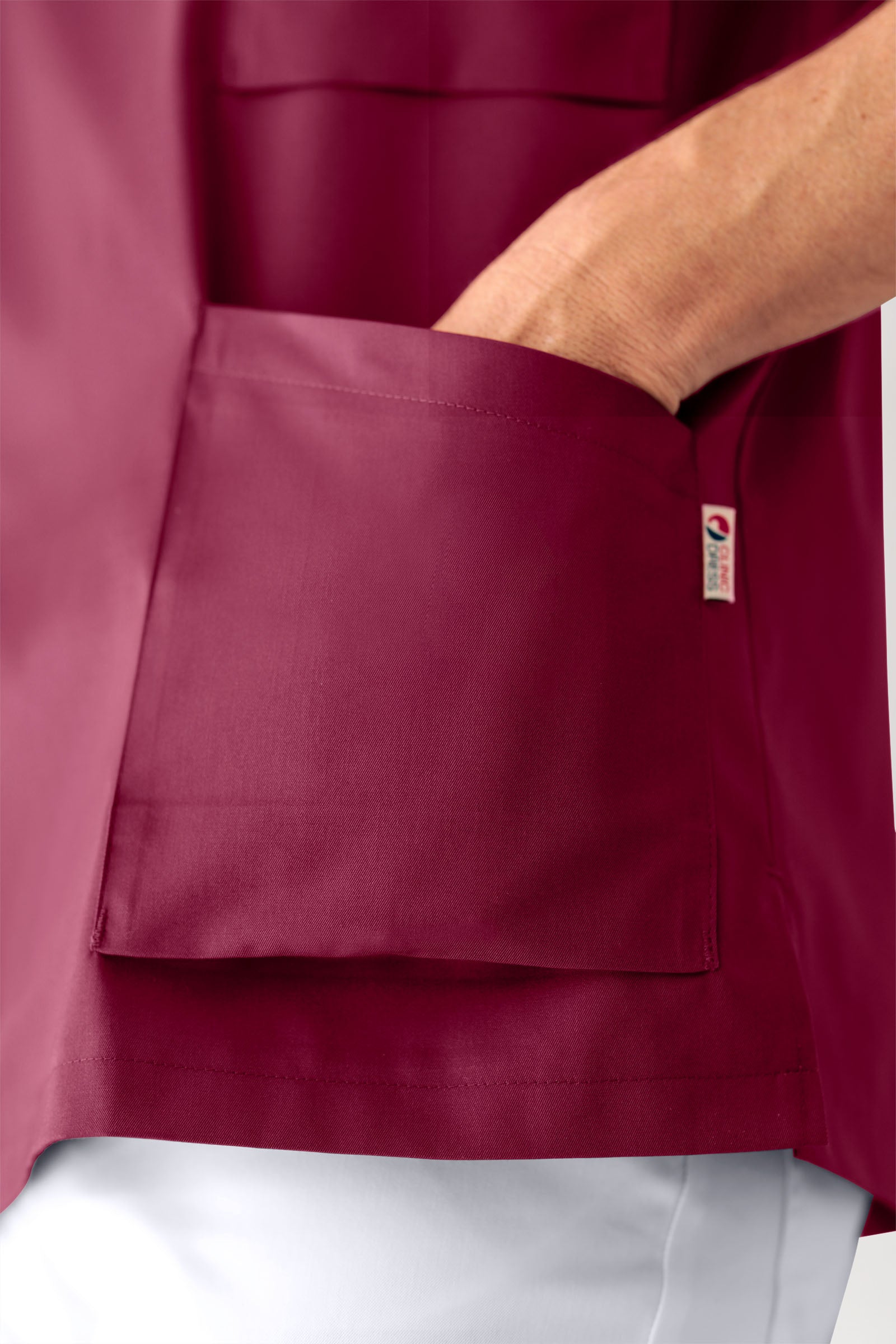 CORE Schlupfkasack Herren - V-Ausschnitt bordeaux