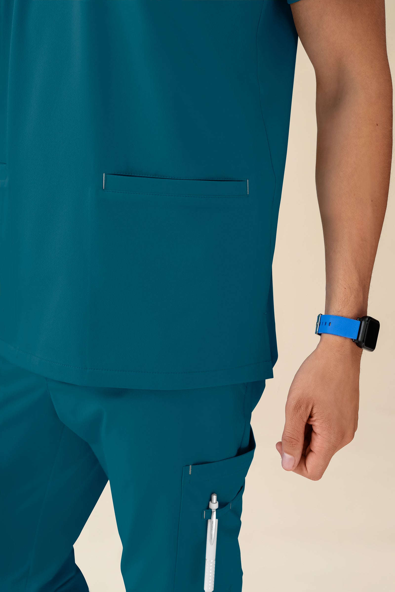 KAERE Schlupfkasack Herren - V-Ausschnitt petrol