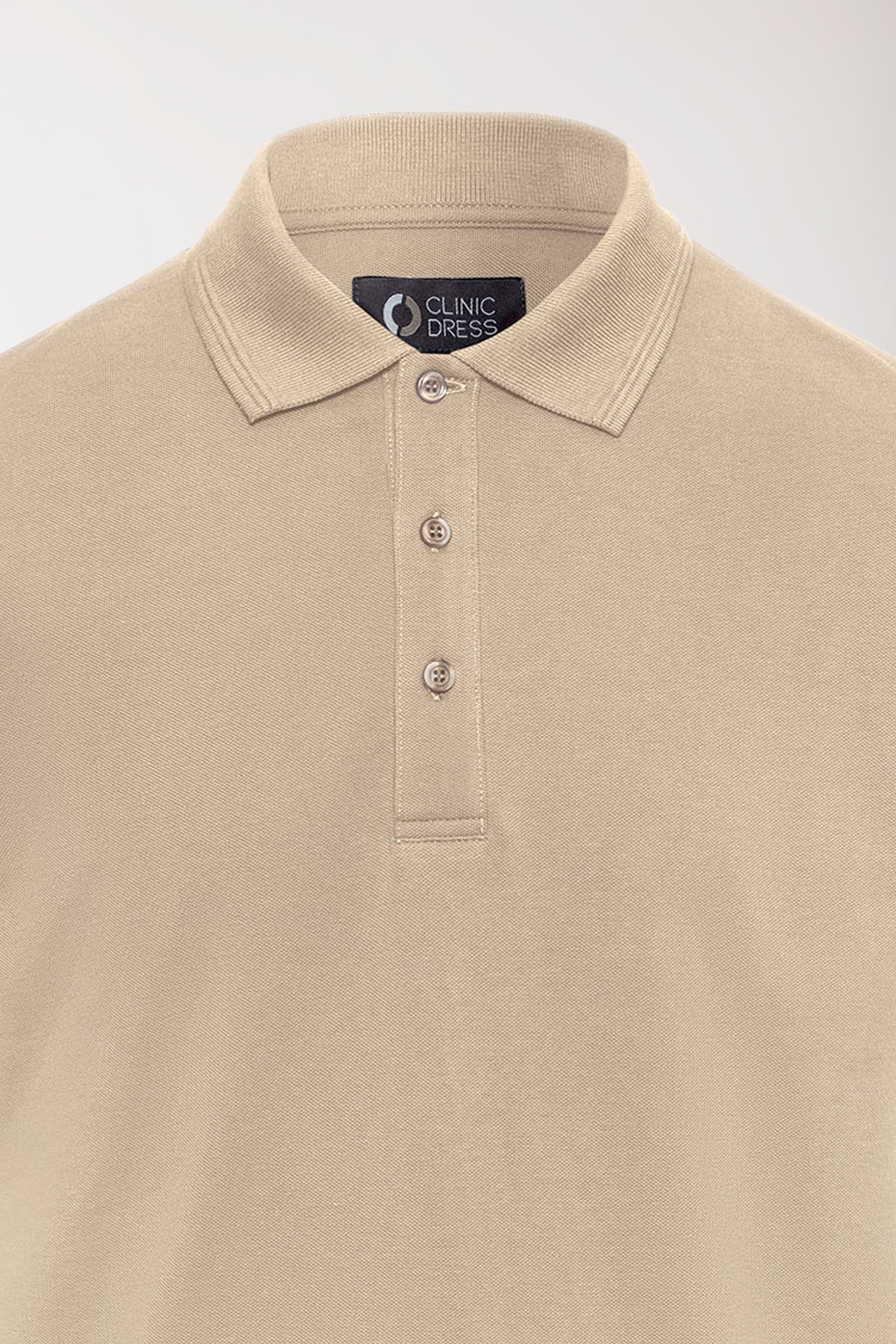 COMFY FLEX Stretch Shirt Herren - Polokragen sand