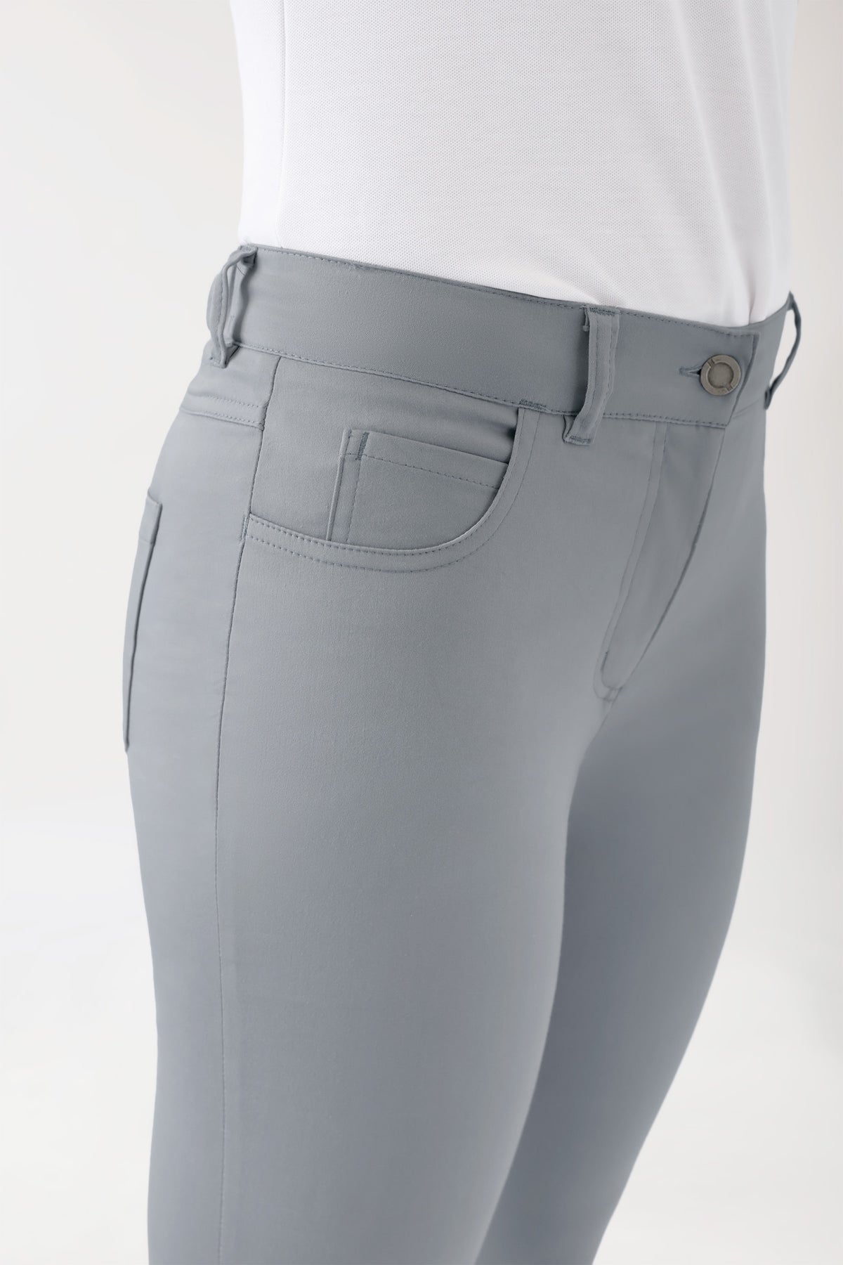 COMFY FLEX 5-Pocket Hose Damen - schlankes Bein grau