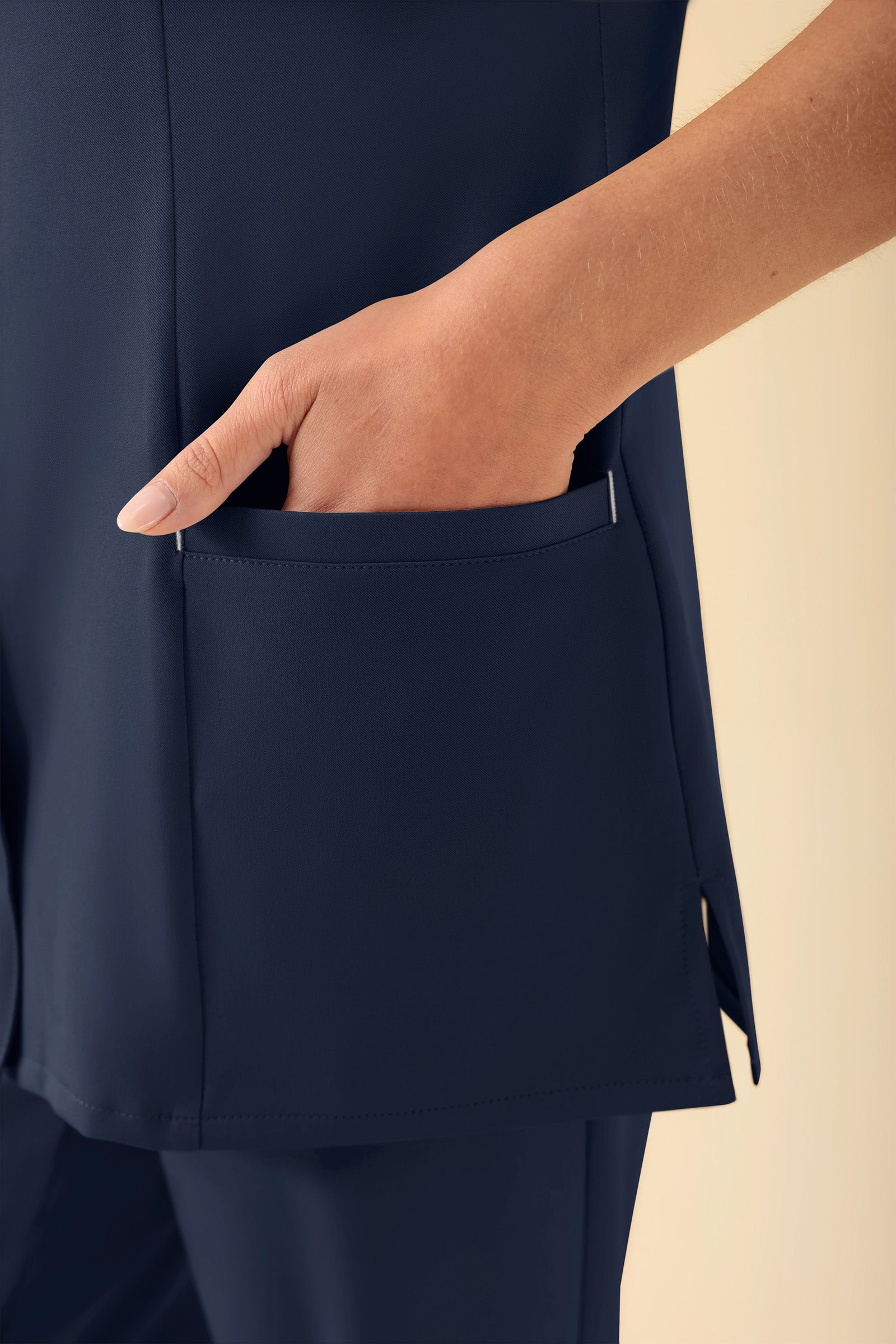 KAERE Kasack Damen - durchgeknöpft navy