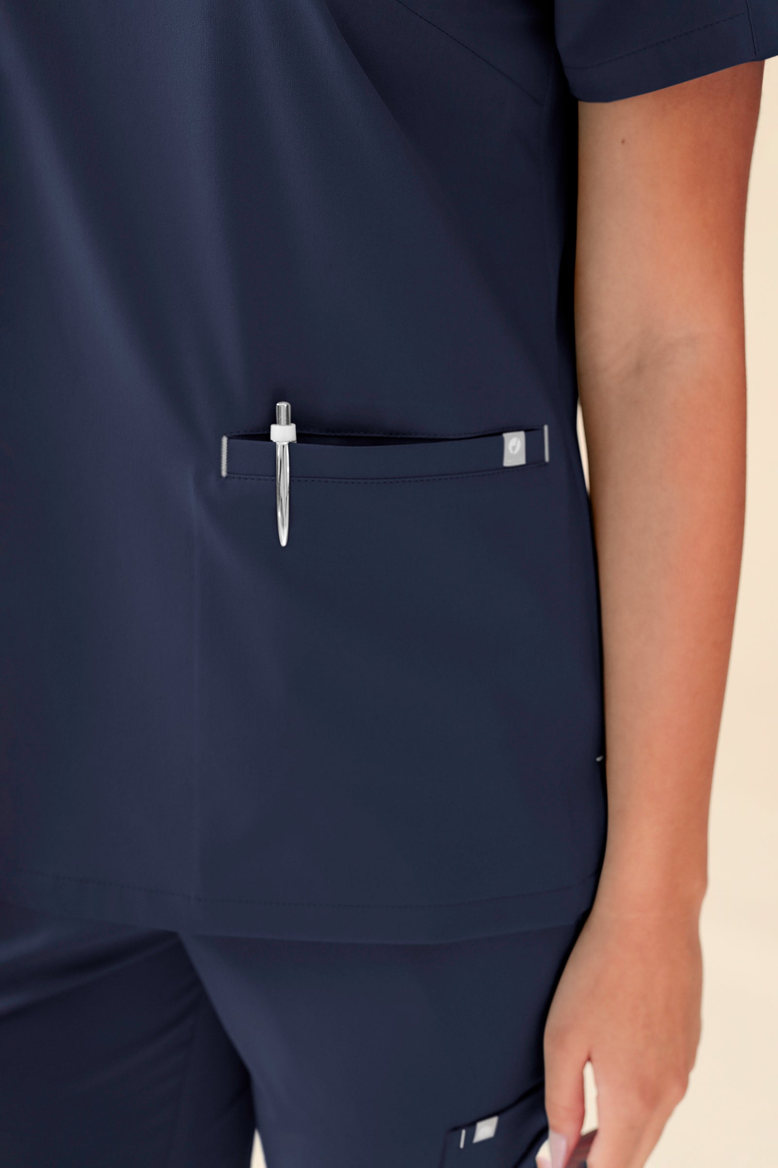 KAERE Schlupfkasack Damen - V-Ausschnitt navy