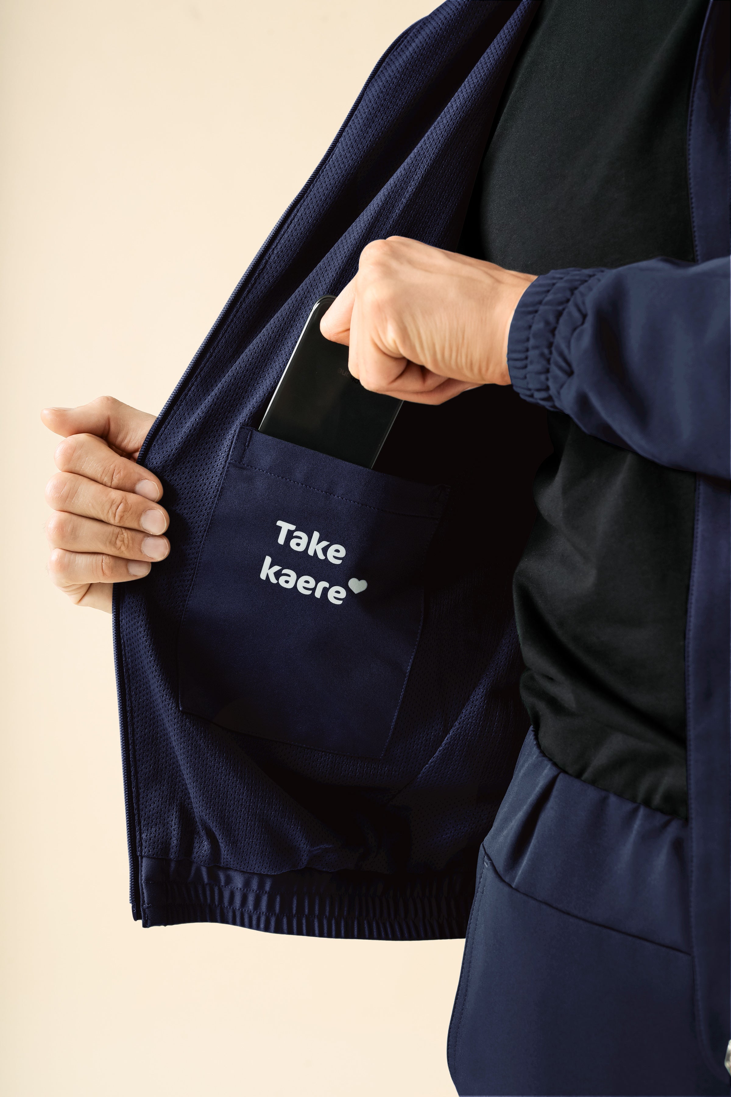 KAERE Blousonjacke Herren - mit elastischen Bündchen navy