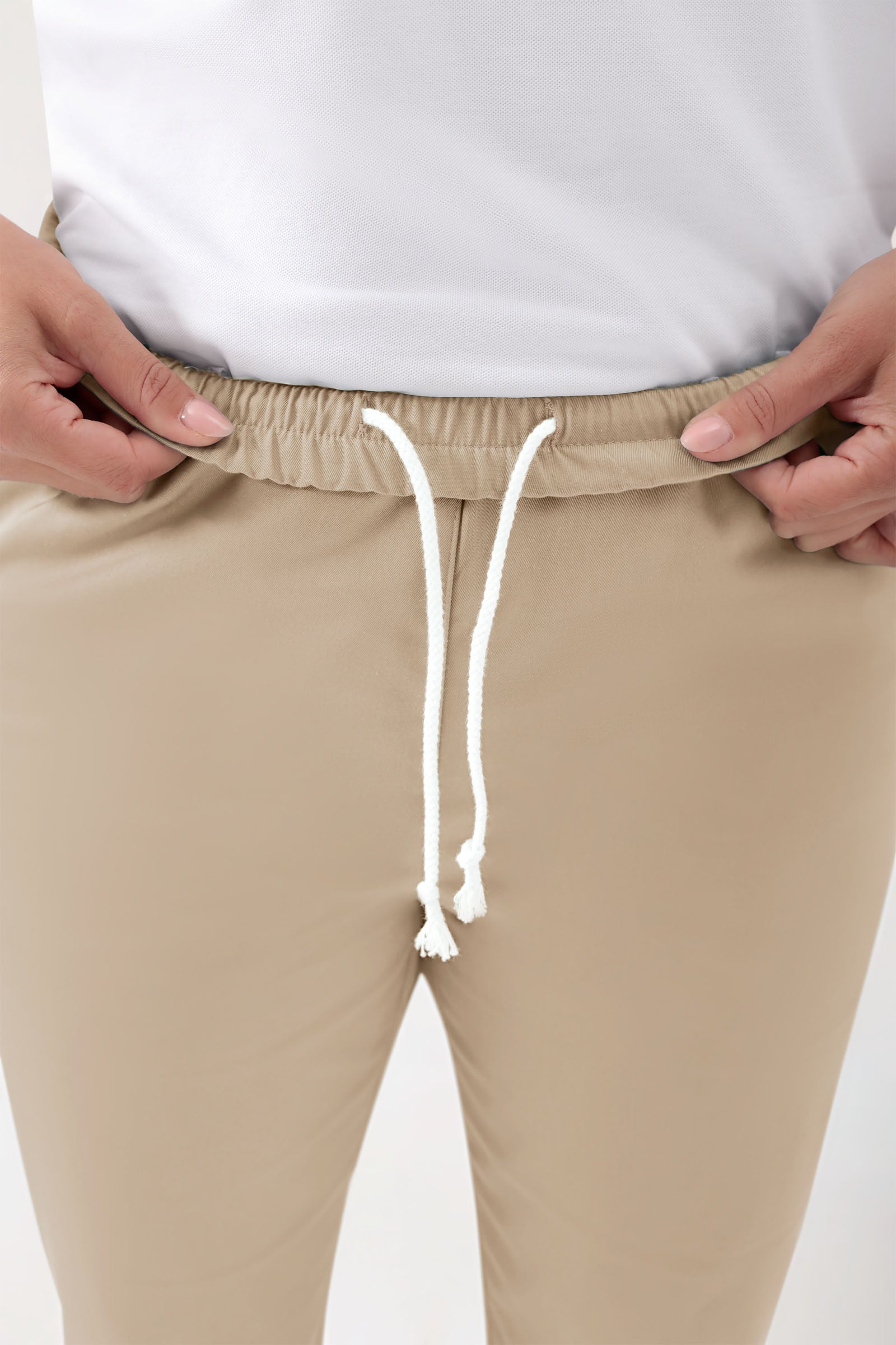 GREEN Stretch Hose Unisex - Rundumgummibund sand