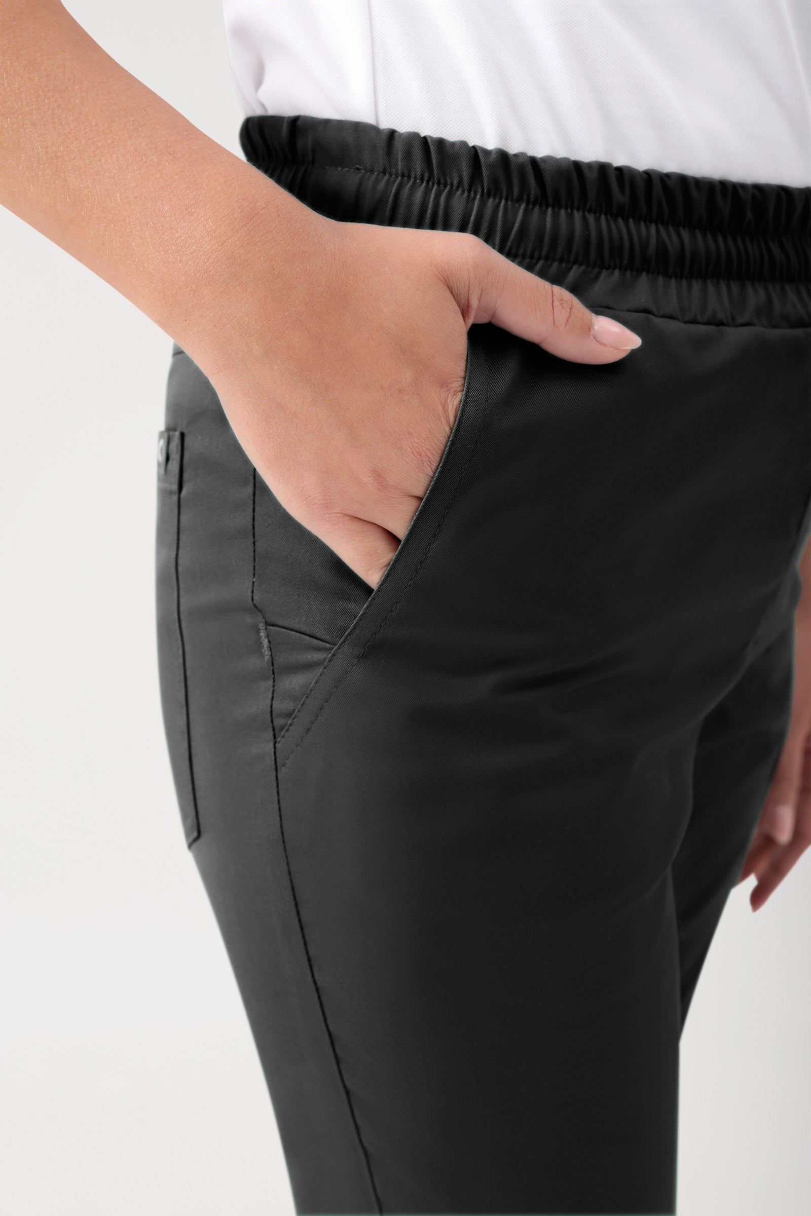 GREEN Stretch Hose Unisex - Rundumgummibund schwarz