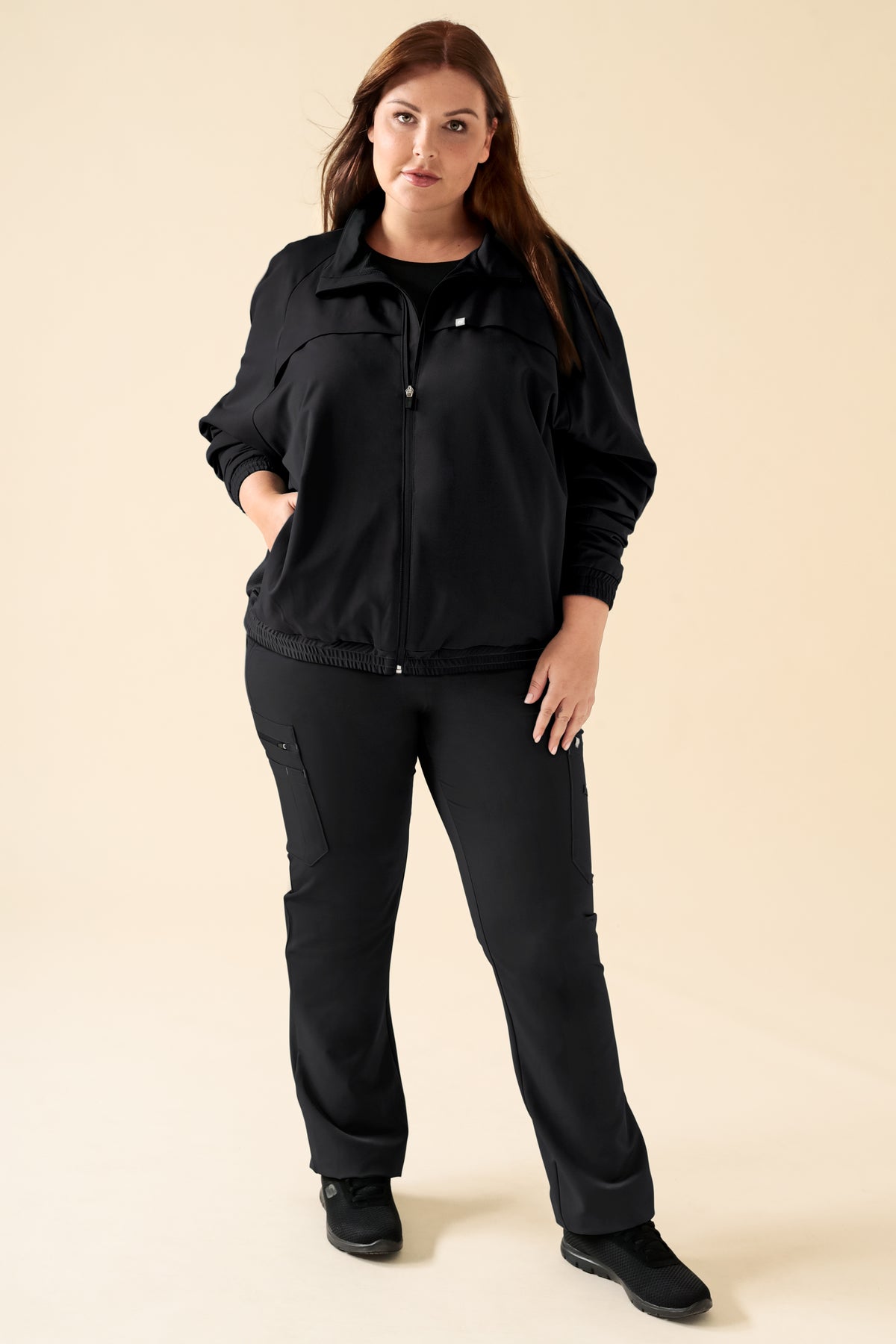 KAERE Blousonjacke Damen - mit elastischen Bündchen schwarz