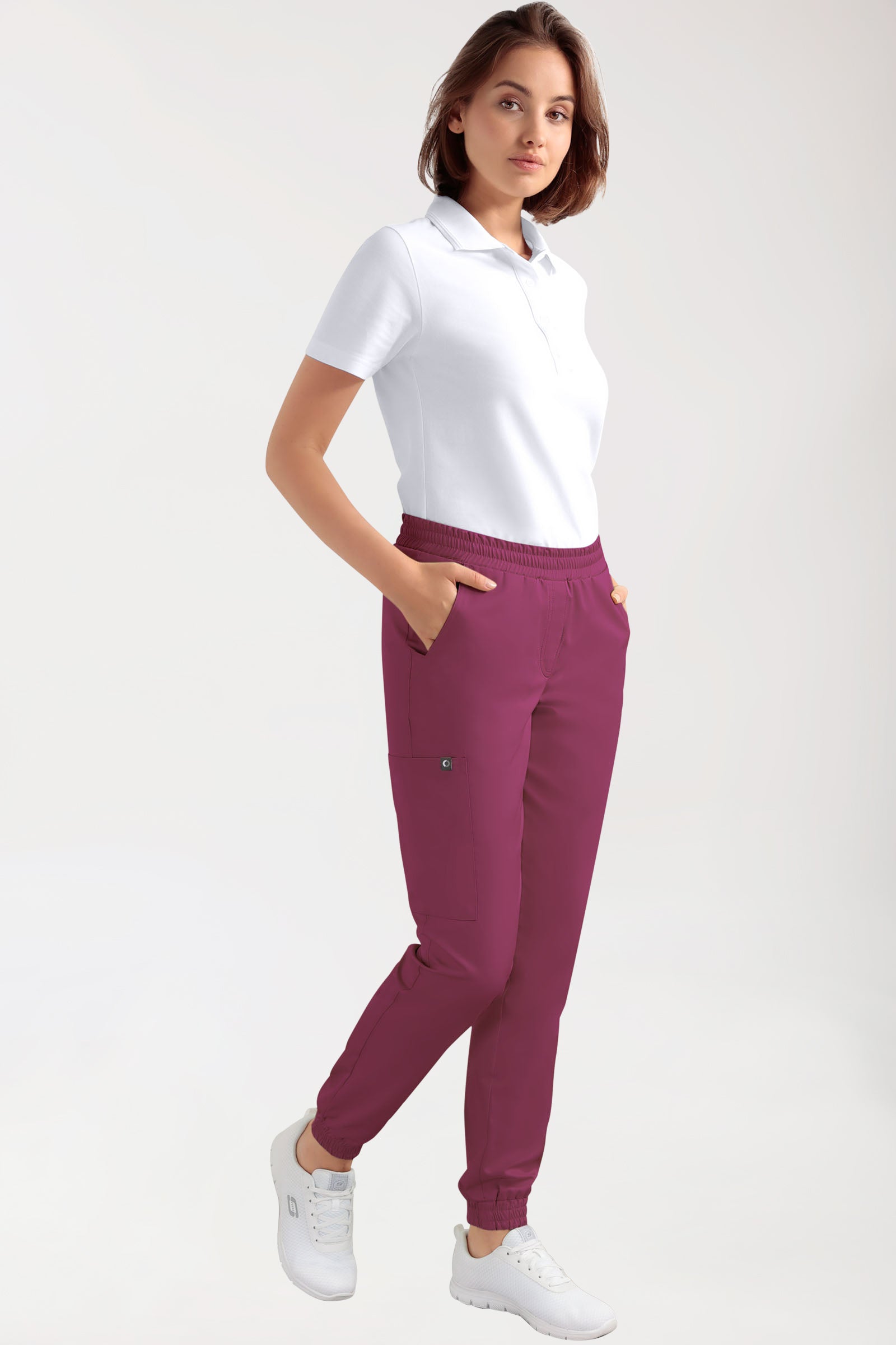 CORE Cargohose Damen - Jogpants Style berry