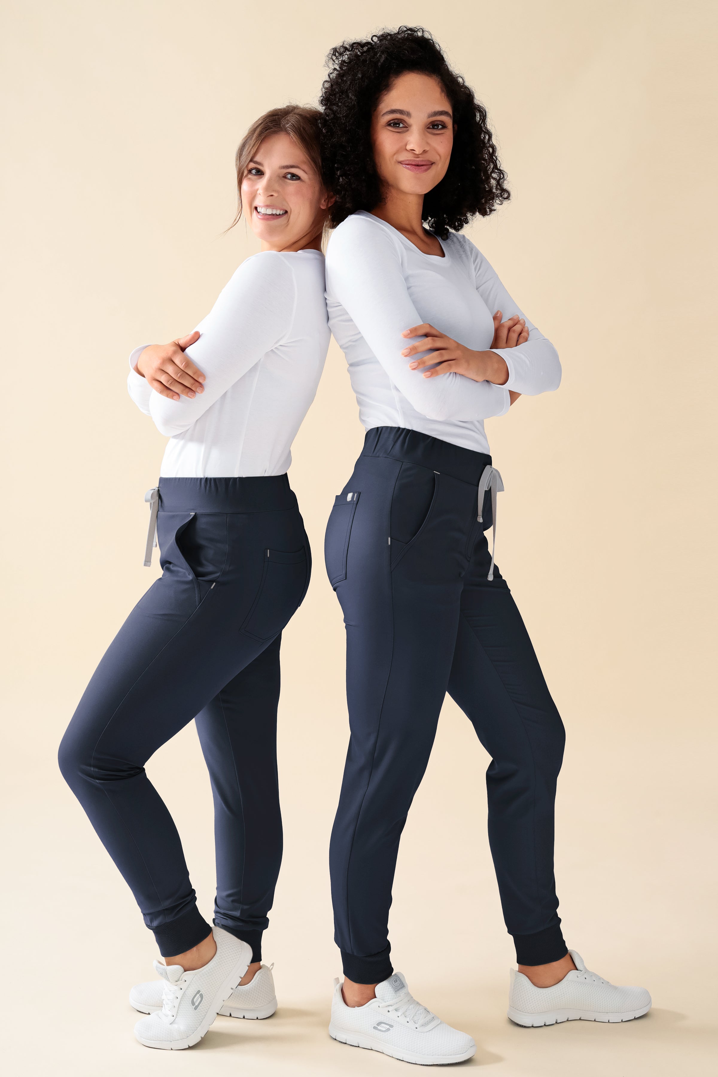 KAERE Hose Damen - Saumbündchen Kurzgr. ohne Beintaschen navy