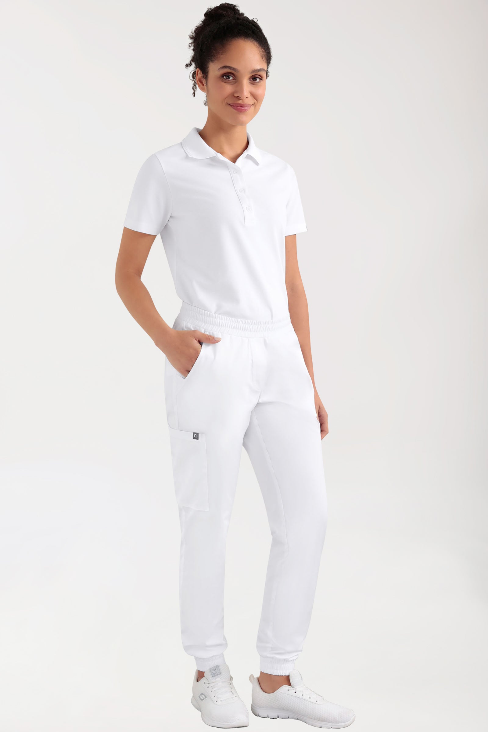 CORE Cargohose Damen - Jogpants Style weiß