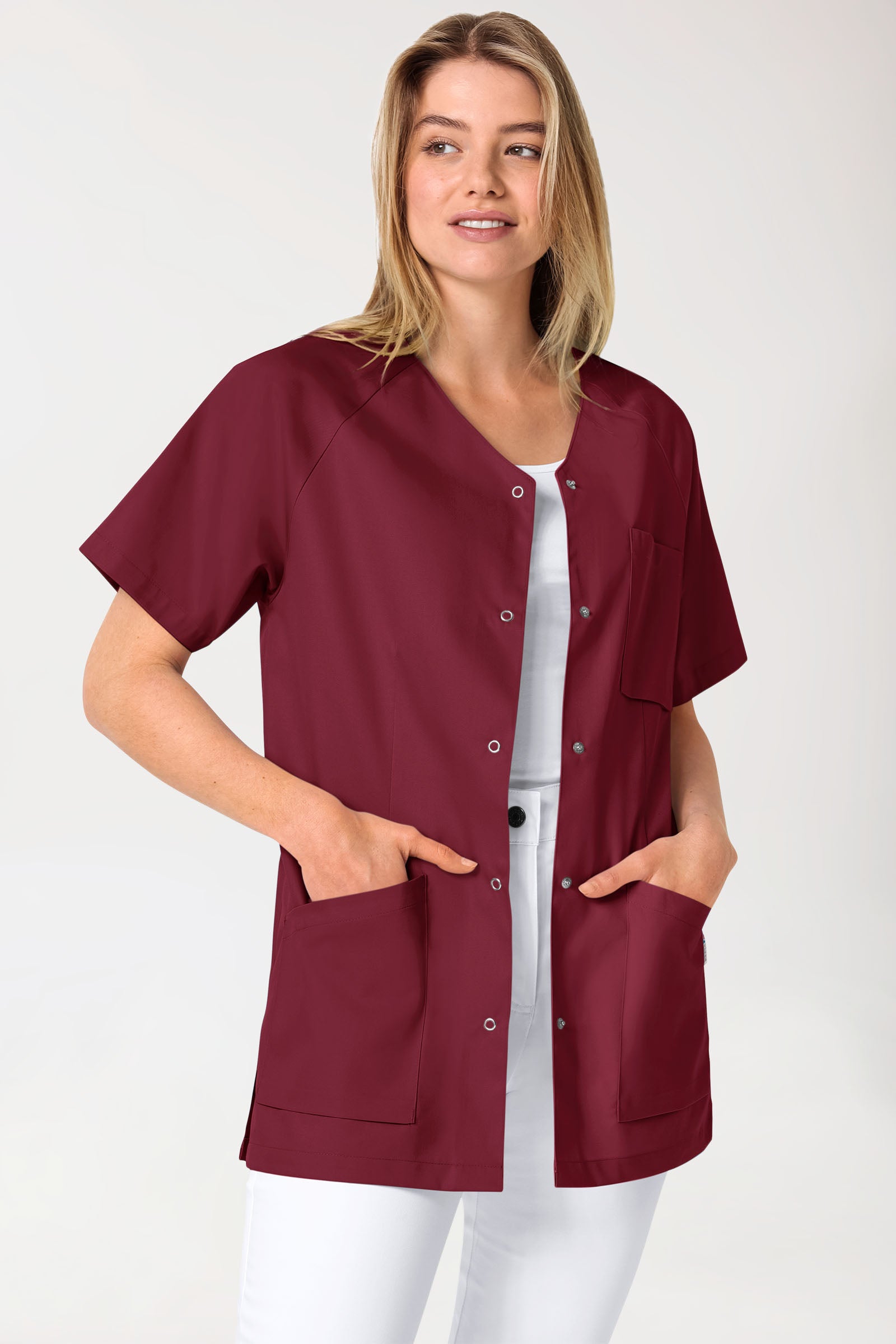 CORE Kasack Damen - durchgeknöpft bordeaux