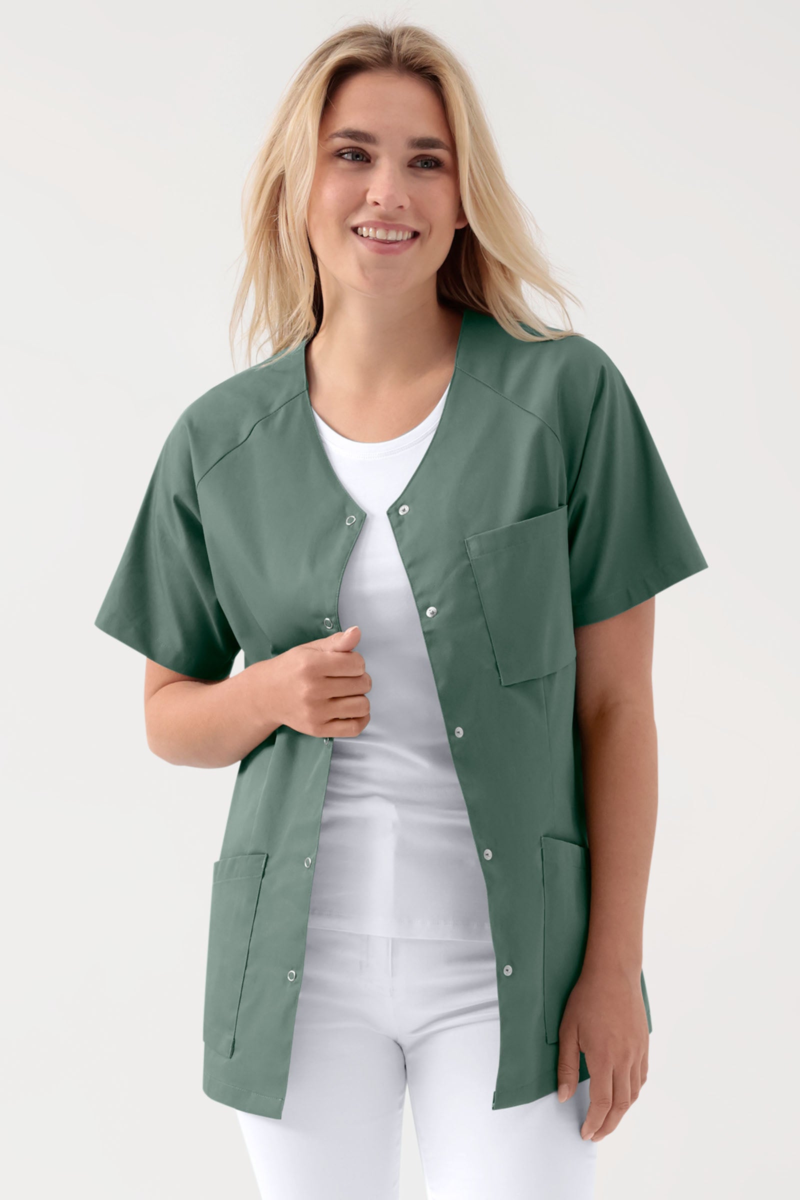 DER Kasack-Kasack Damen - durchgeknöpft dunkelgrün