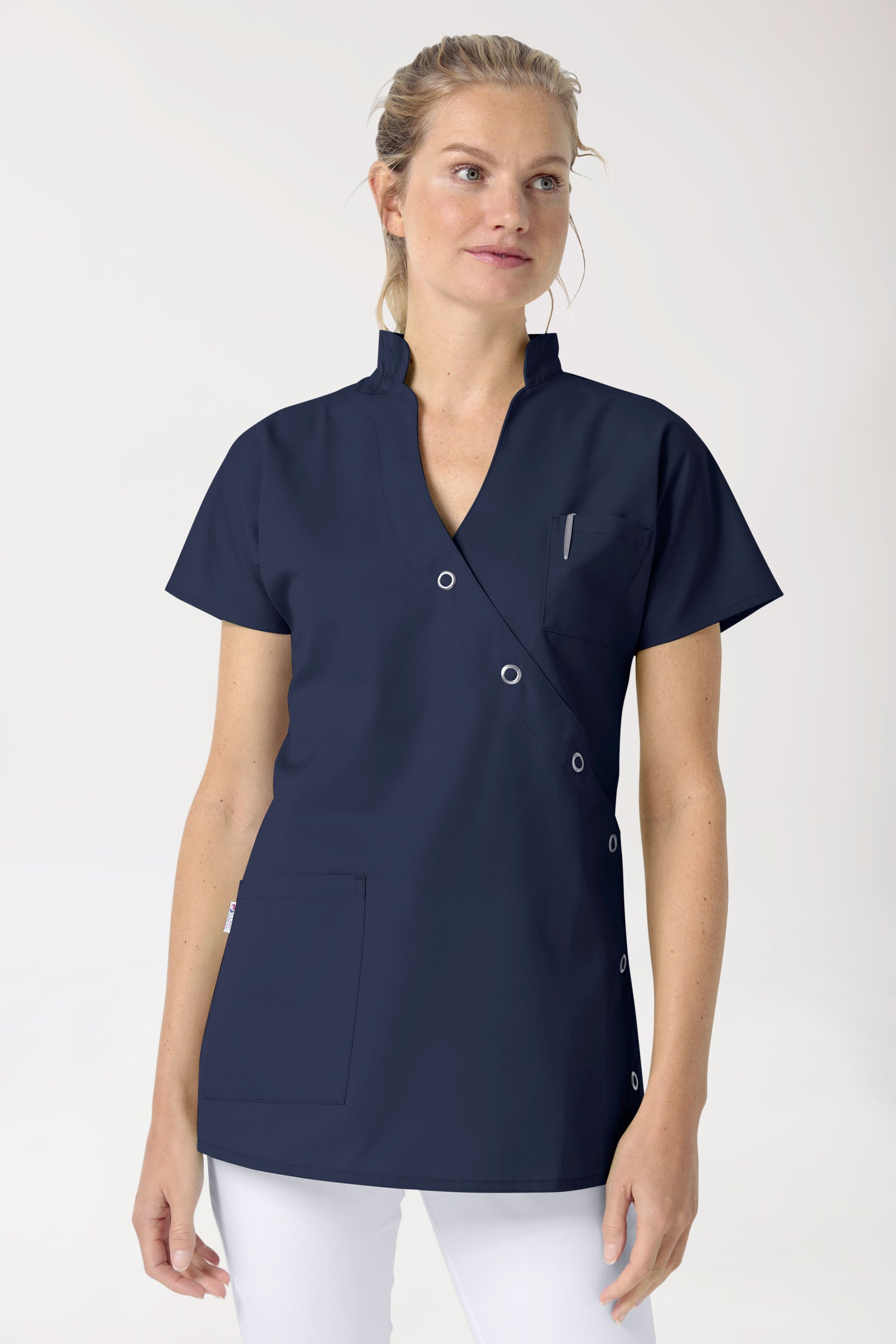 JUST STRONG Kasack Damen - Druckknopfleiste navy