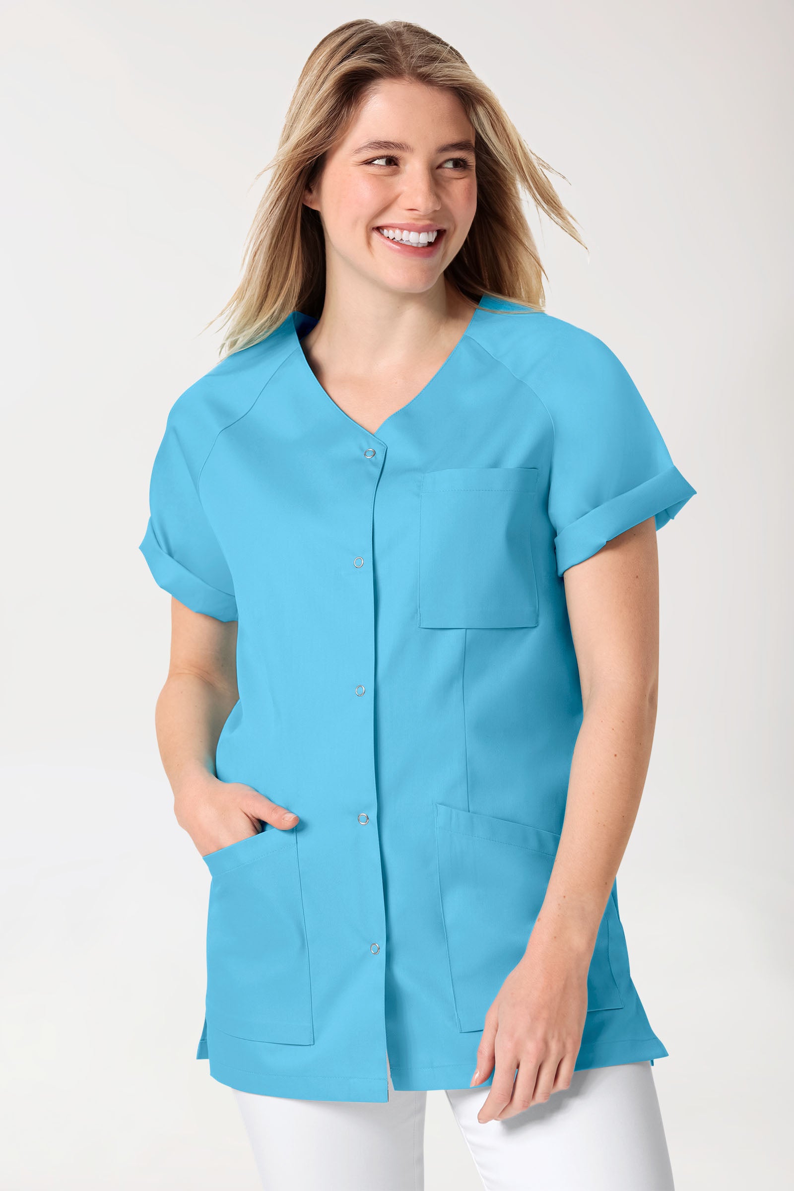 CORE Kasack Damen - durchgeknöpft türkis