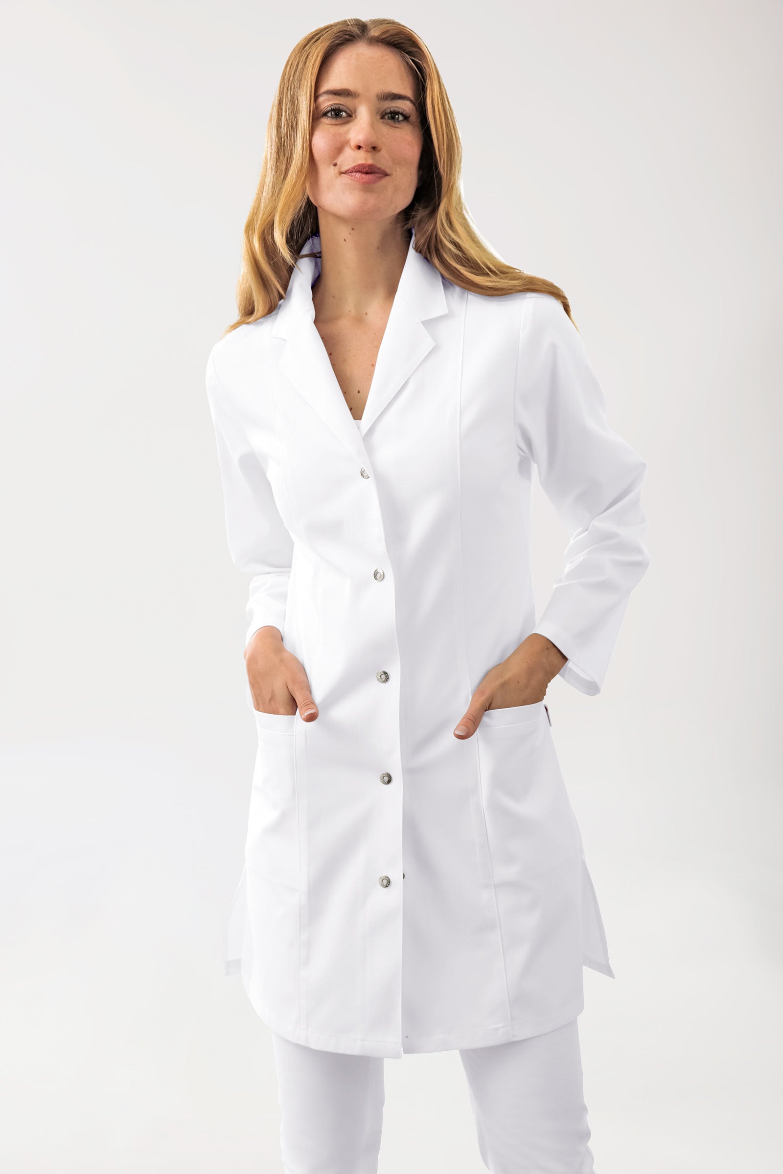 Kurzmantel Damen - Reverskragen weiß