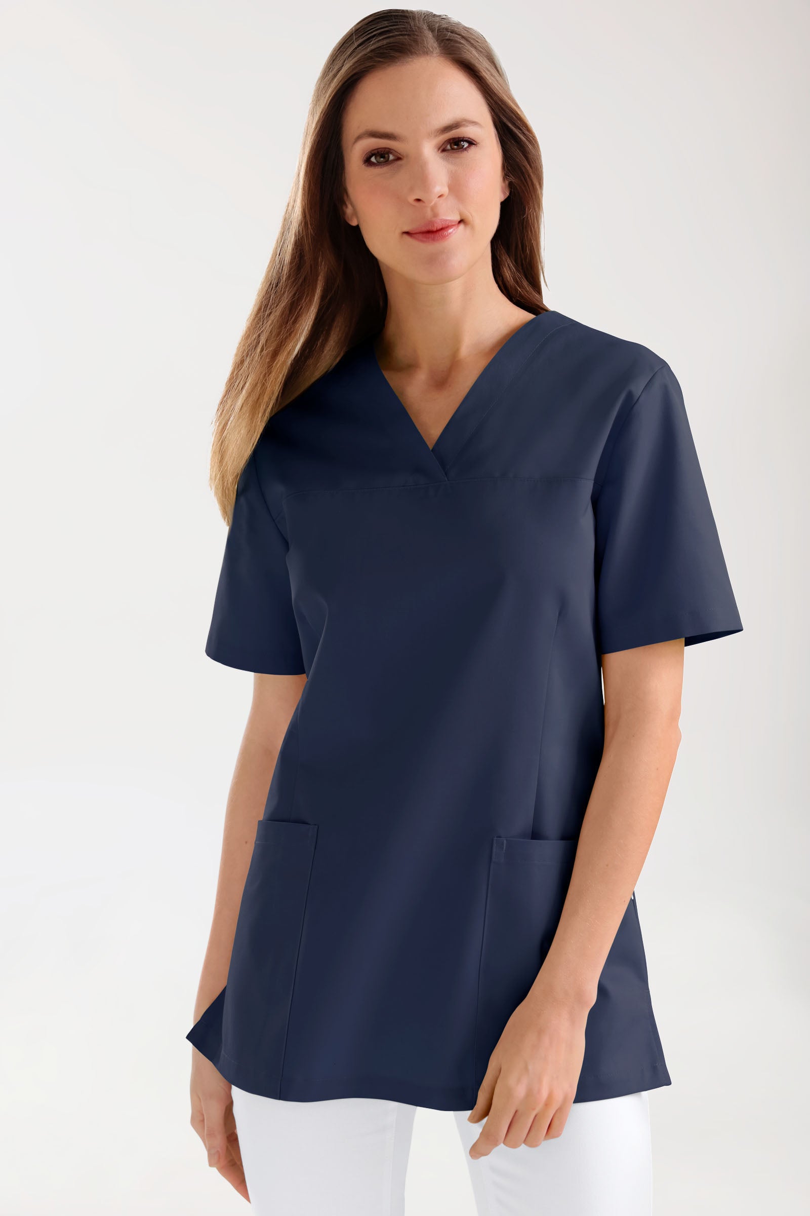 JUST STRONG Schlupfkasack Damen - V-Ausschnitt navy