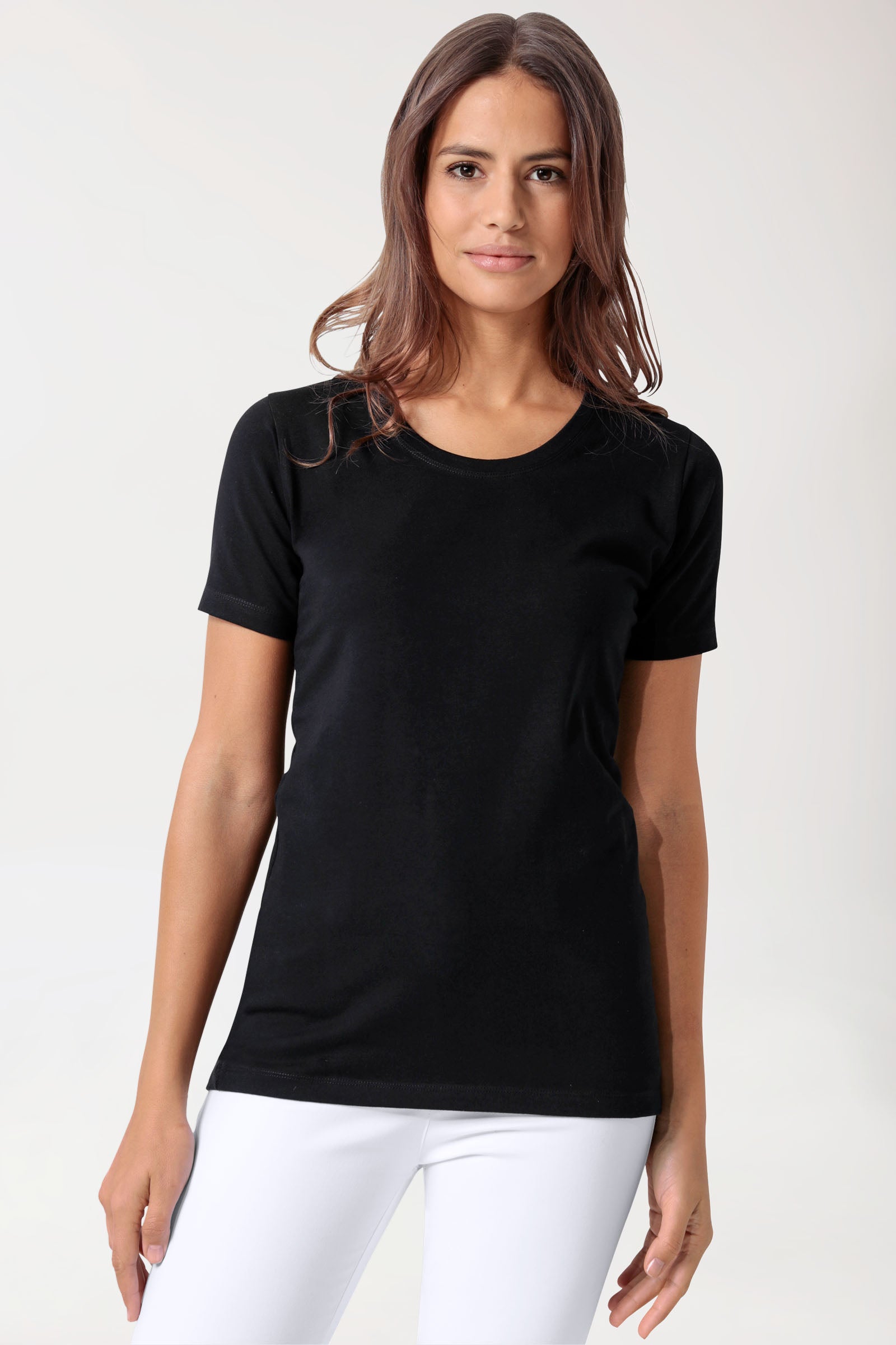 CORE Shirt Damen - Rundhals schwarz