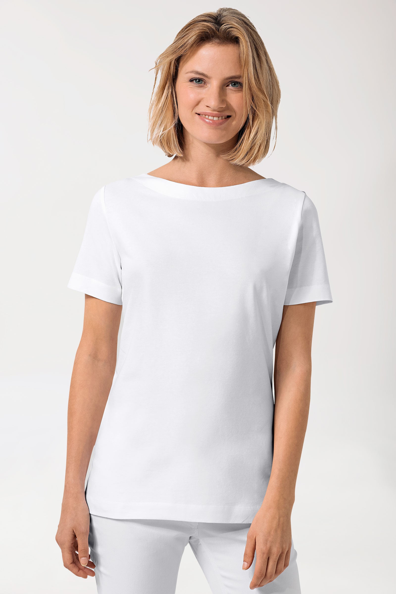 Shirt Damen - 1/2 Arm weiß