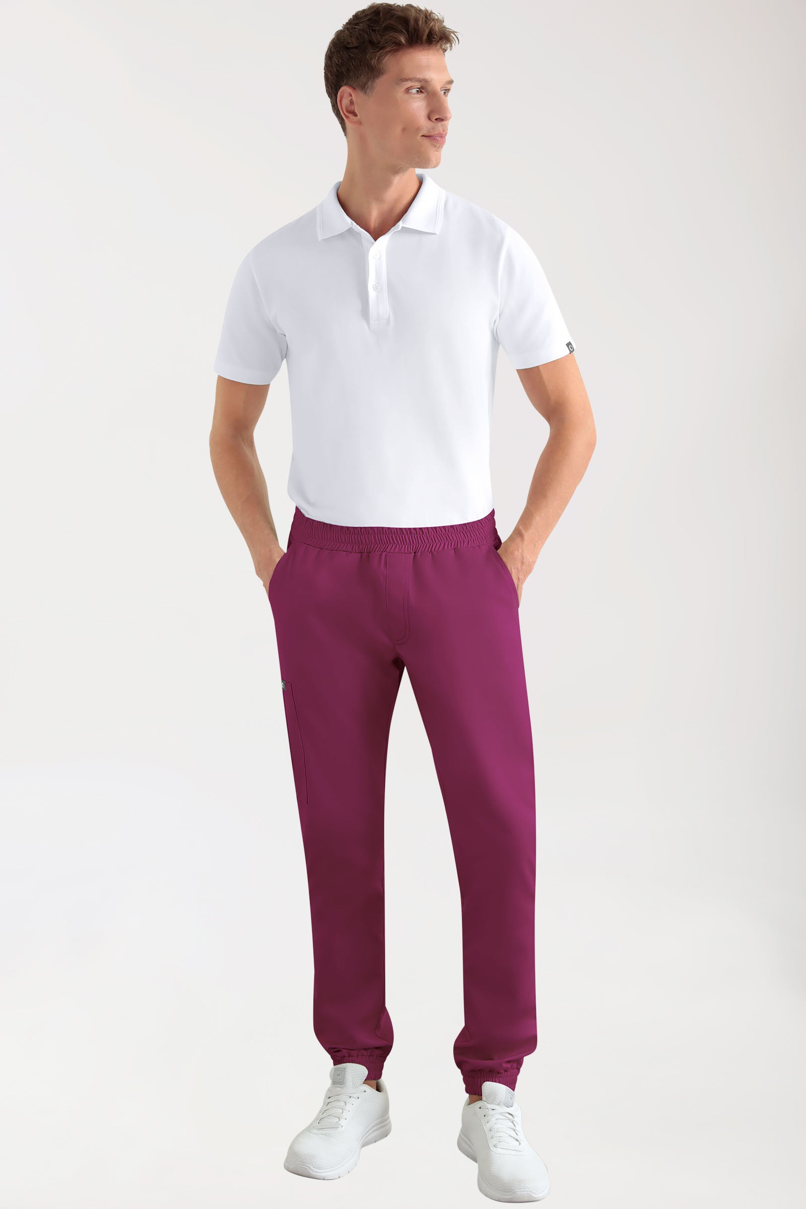 CORE Cargohose Herren - Jogpants Style berry