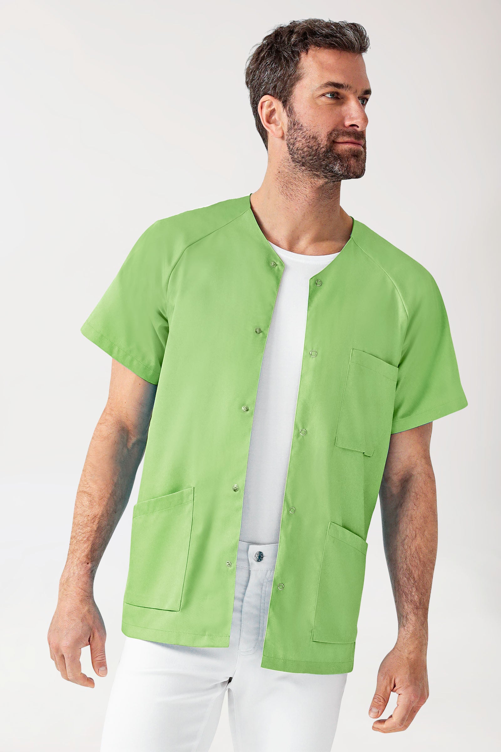 CORE Kasack Herren - durchgeknöpft apfelgrün