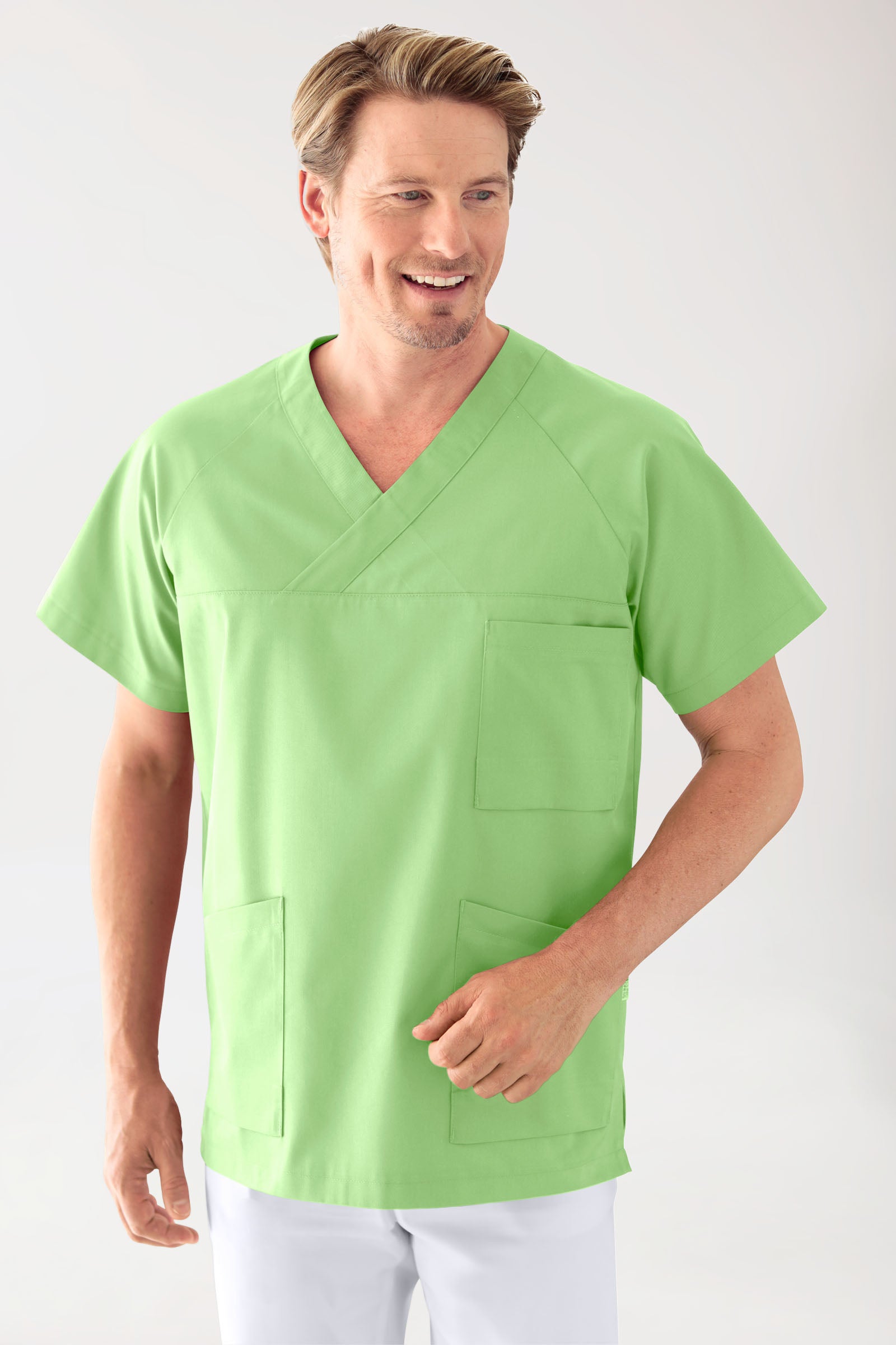 CORE Schlupfkasack Herren - V-Ausschnitt apfelgrün