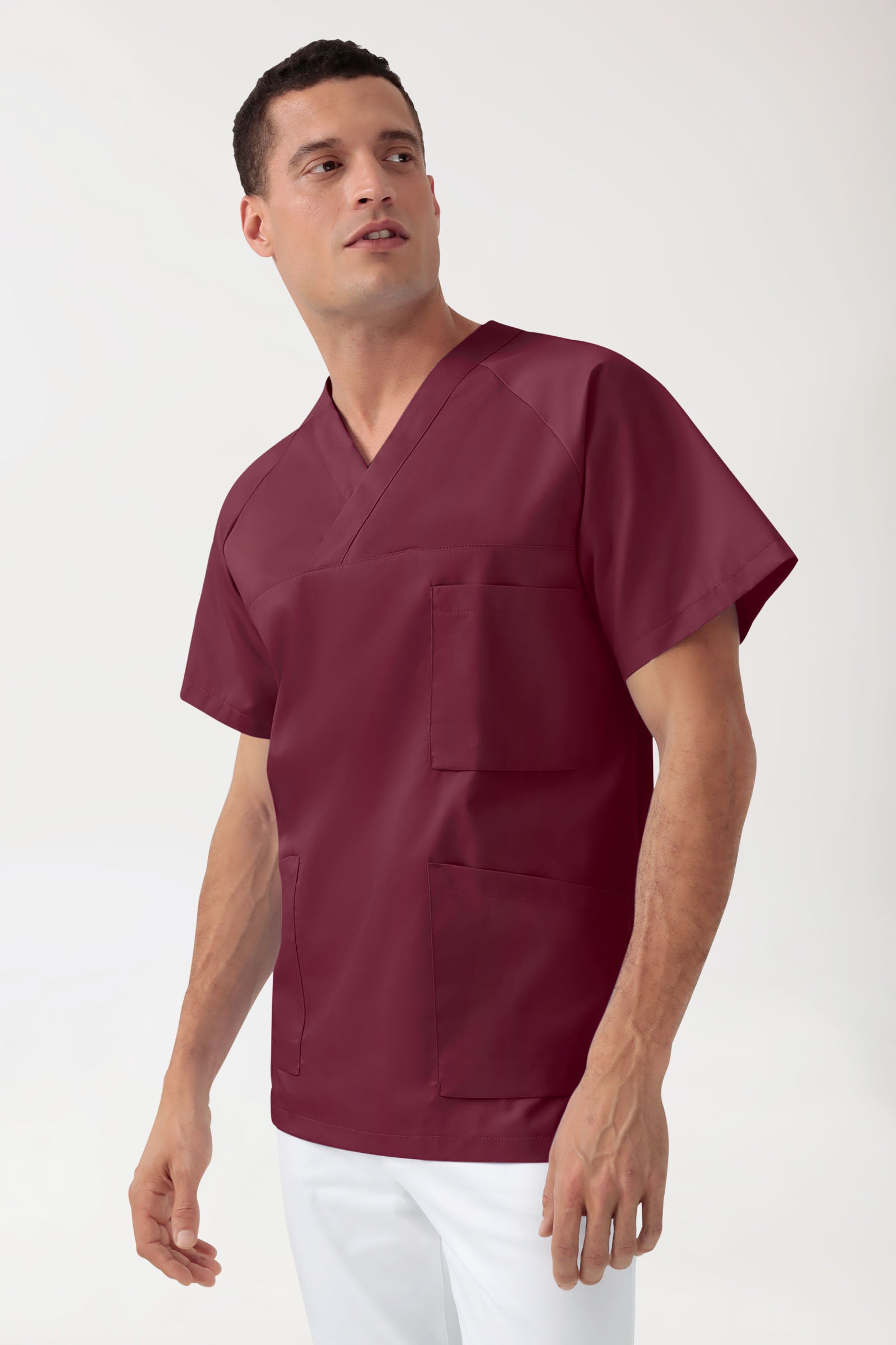 DER Kasack-Kasack Herren - V-Ausschnitt bordeaux