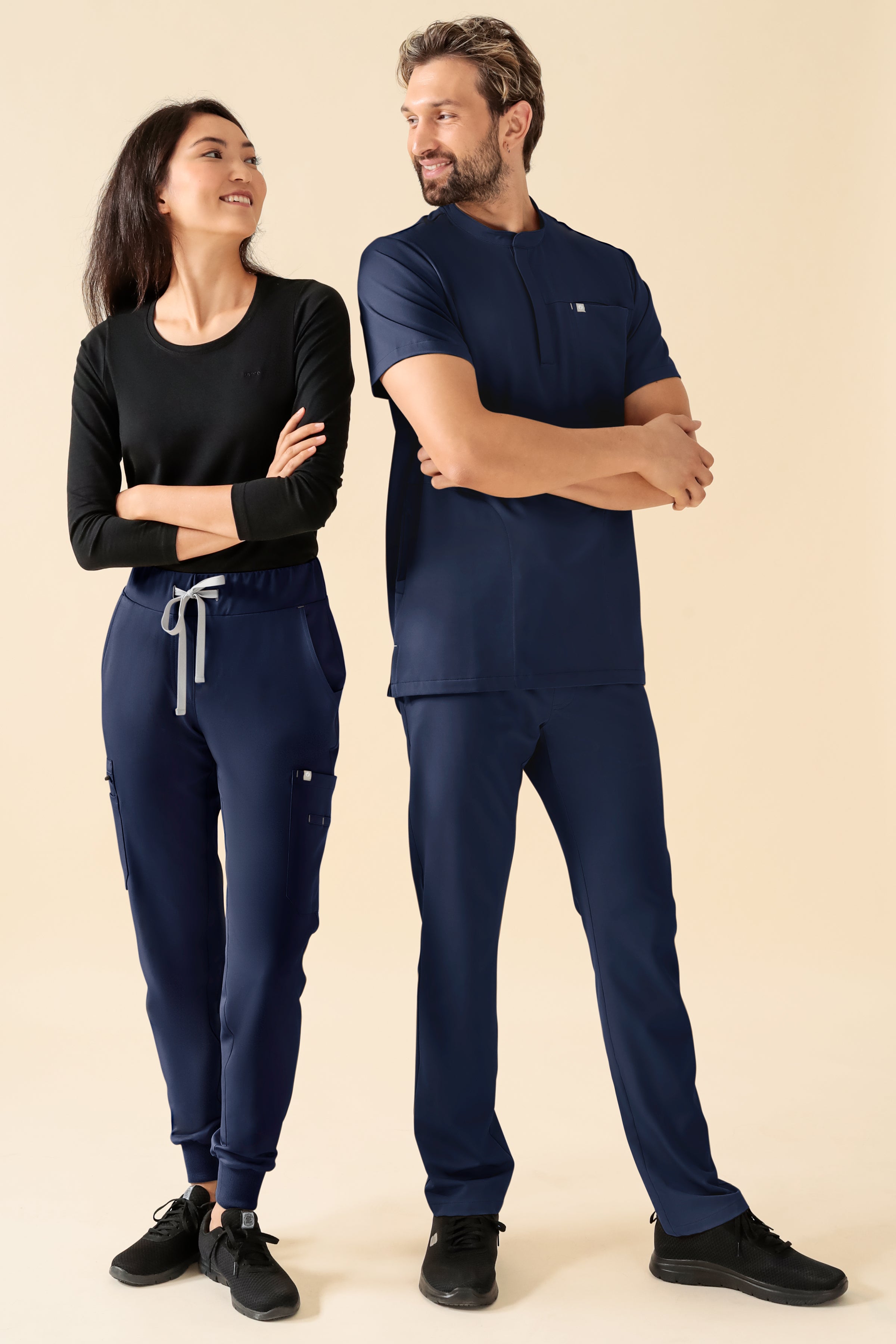 KAERE Schlupfkasack Herren - Stehkragen navy