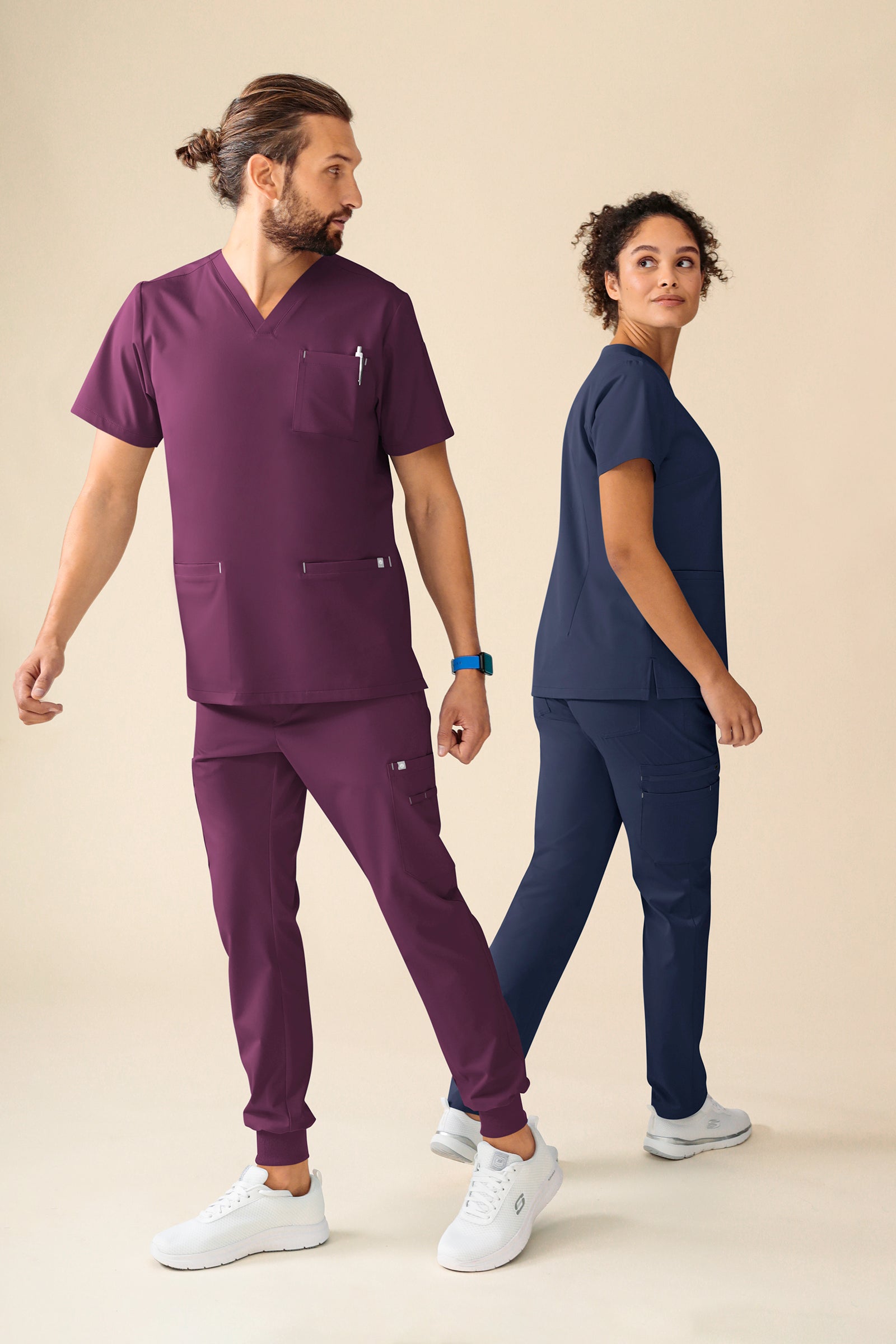 KAERE Schlupfkasack Herren - V-Ausschnitt pflaume