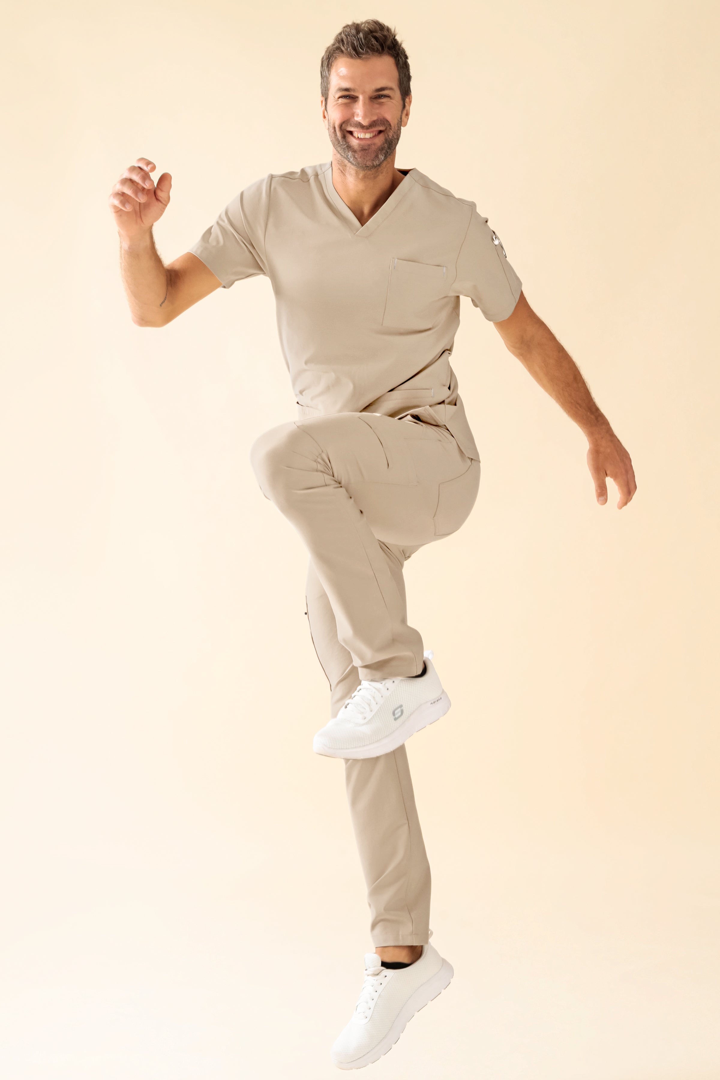 KAERE Schlupfkasack Herren - V-Ausschnitt sand