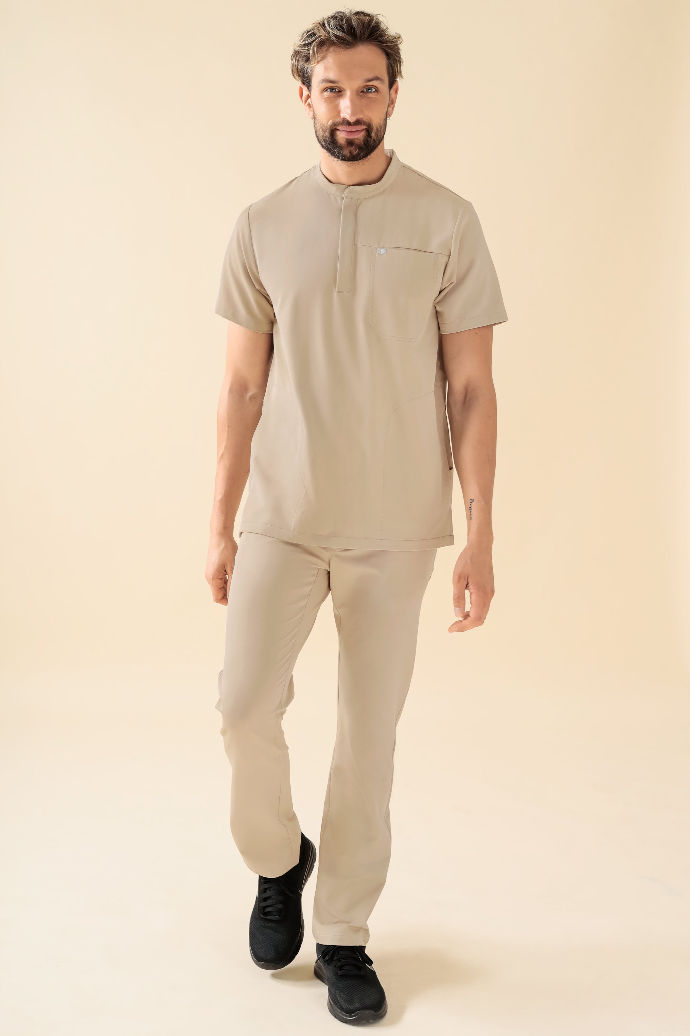 KAERE Schlupfkasack Herren - Stehkragen sand