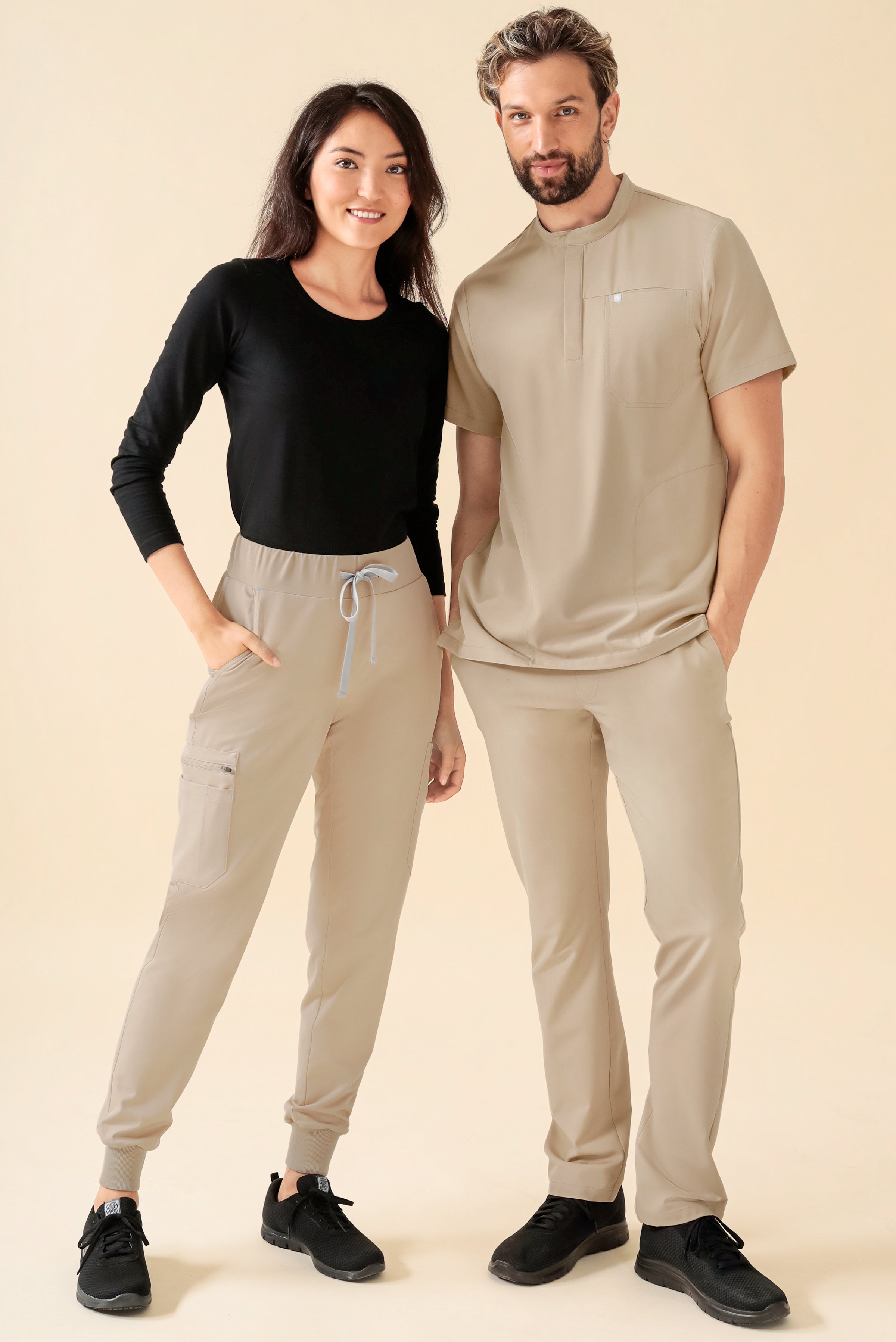 KAERE Schlupfkasack Herren - Stehkragen sand