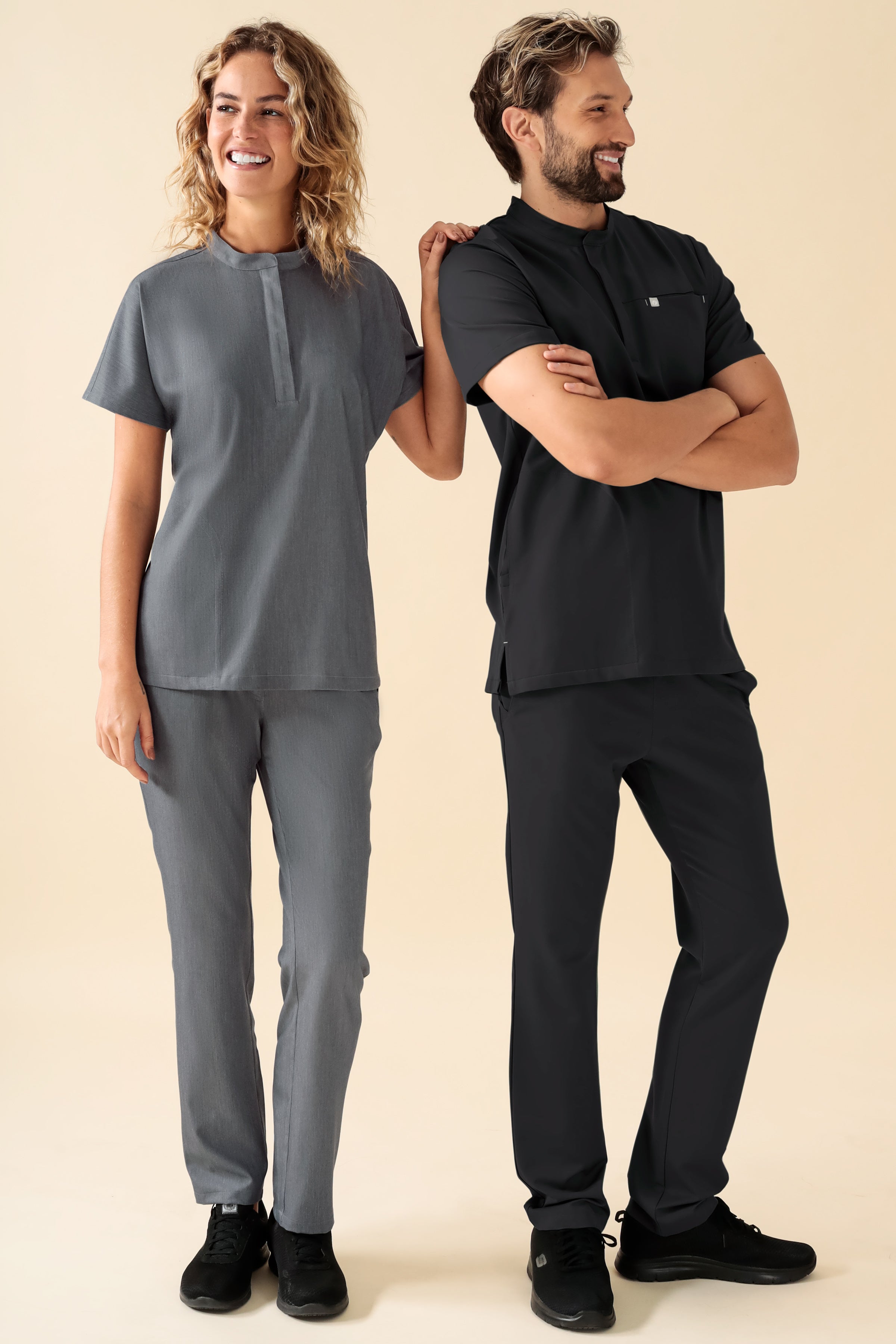 KAERE Schlupfkasack Herren - Stehkragen schwarz