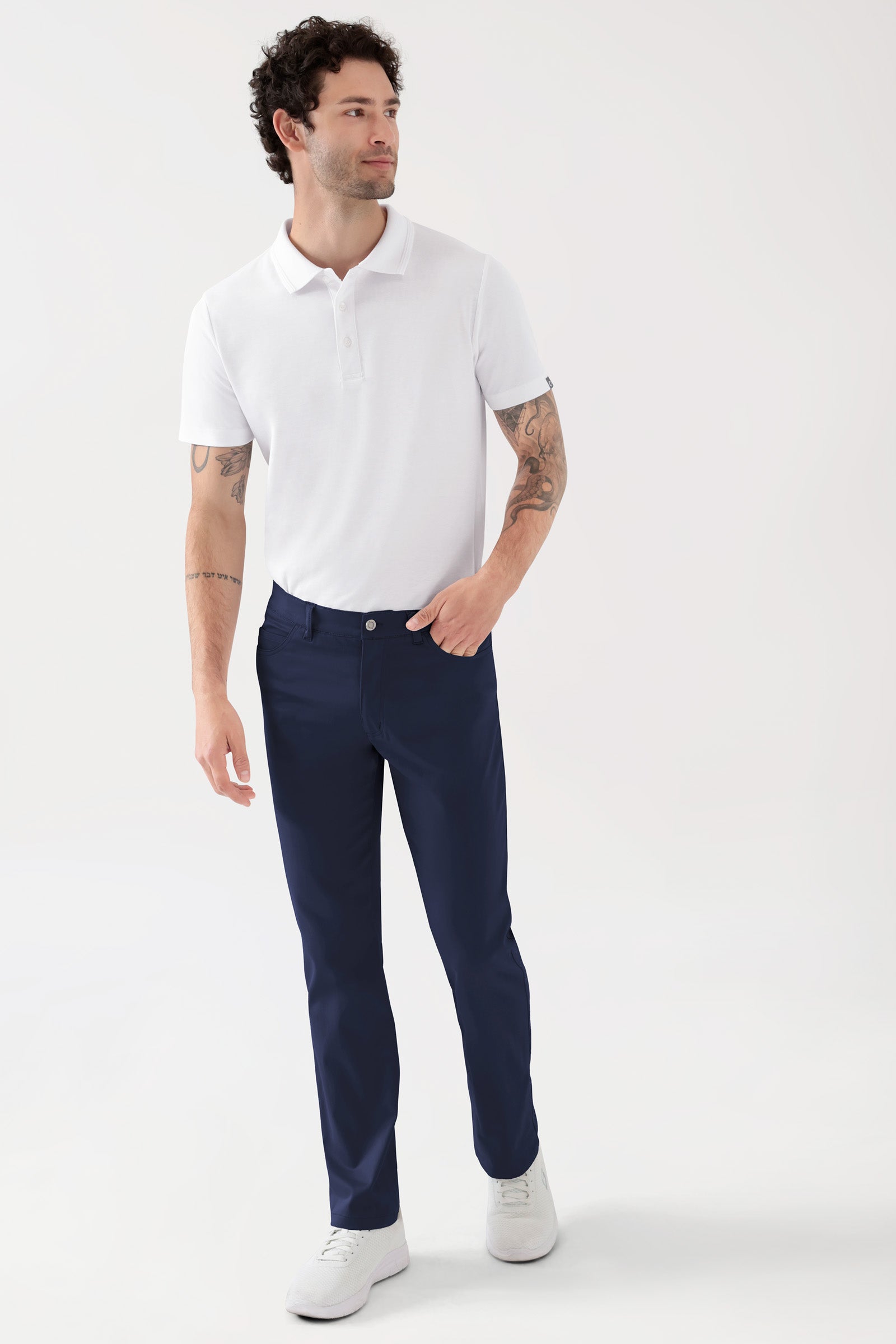 COMFY FLEX 5-Pocket Hose Herren - gerades Bein navy