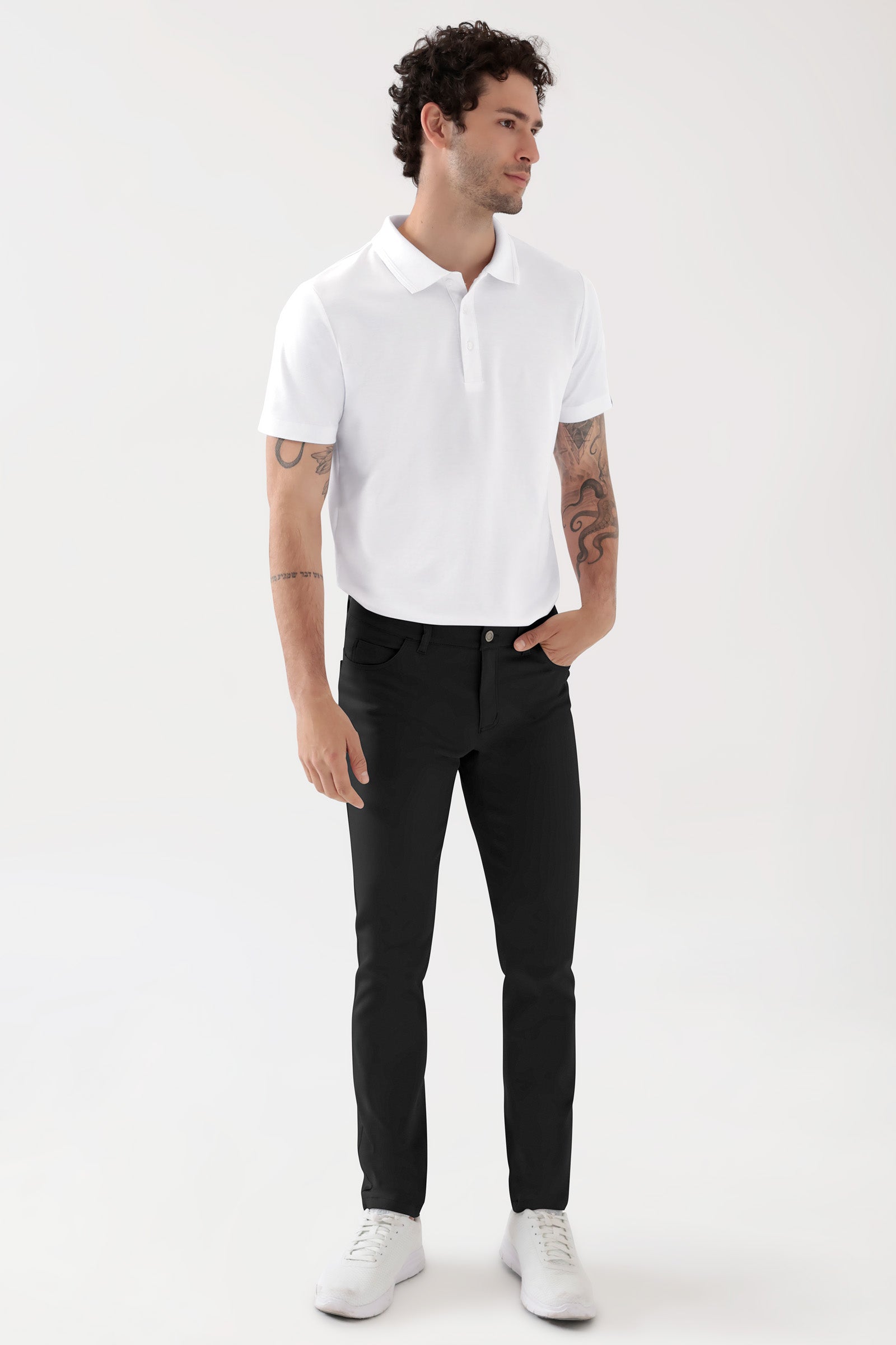 COMFY FLEX 5-Pocket Hose Herren - schlankes Bein schwarz