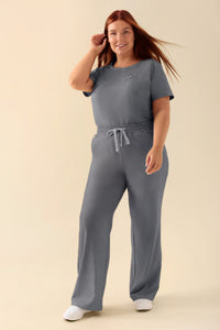 KAERE Hose Damen - weites Bein grau melange